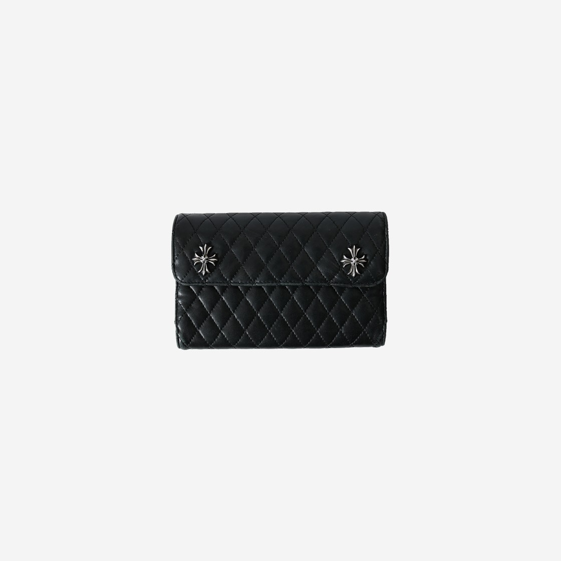 Hansroom Chrome Hearts 4 Wave Quilting Leather Wallet Black 상세 이미지 1