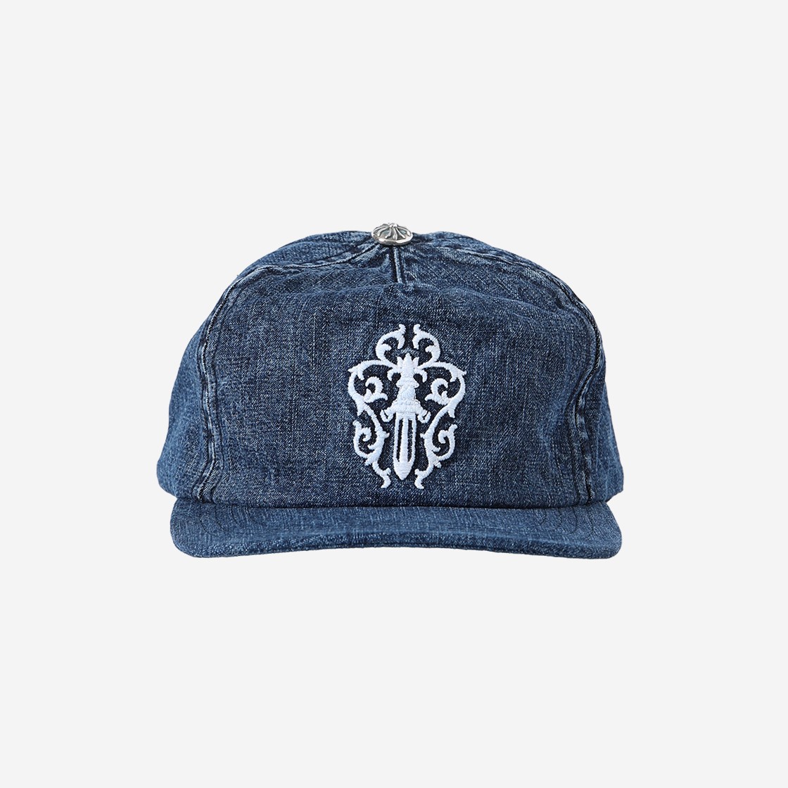 Hansroom Chrome Hearts Vine Dagger Trucker Hat Washed Denim 상세 이미지 1