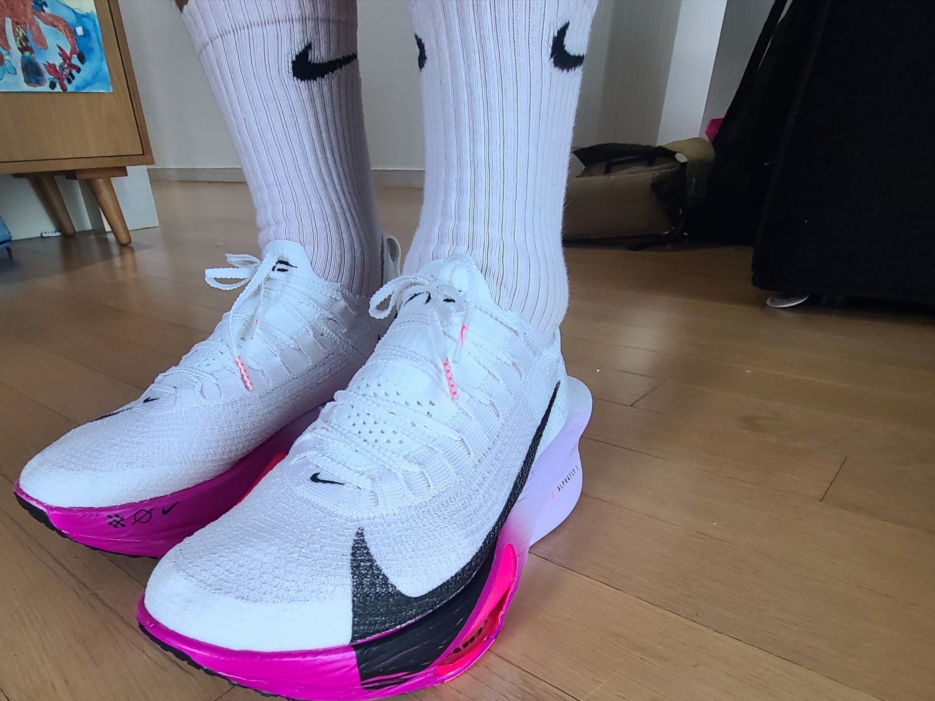 Nike Air Zoom Alphafly Next% 3 Hyper Pink 착용 스타일