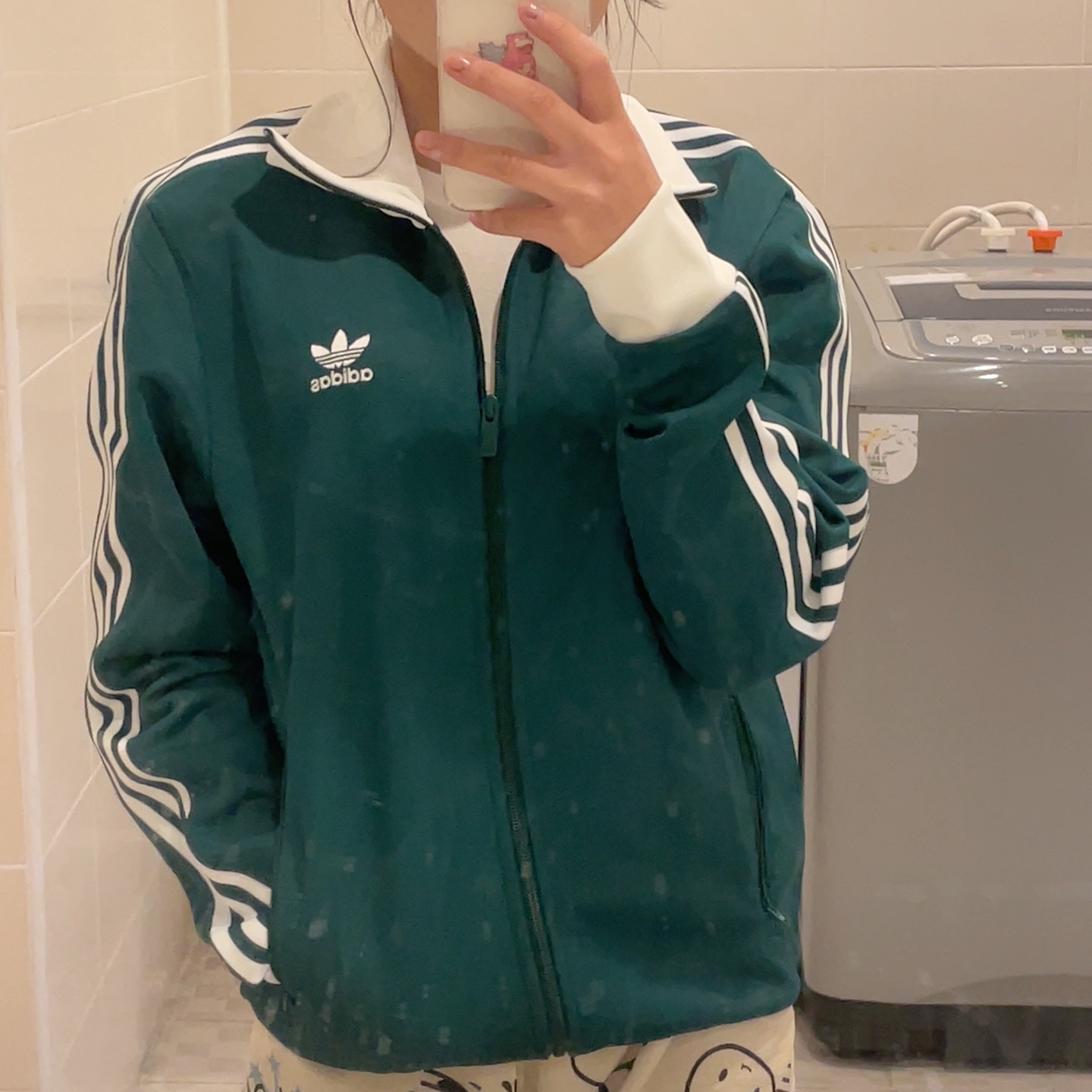 Adidas Adicolor Classics Beckenbauer Track Jacket Collegiate Green - KR Sizing 착용 스타일 - 2