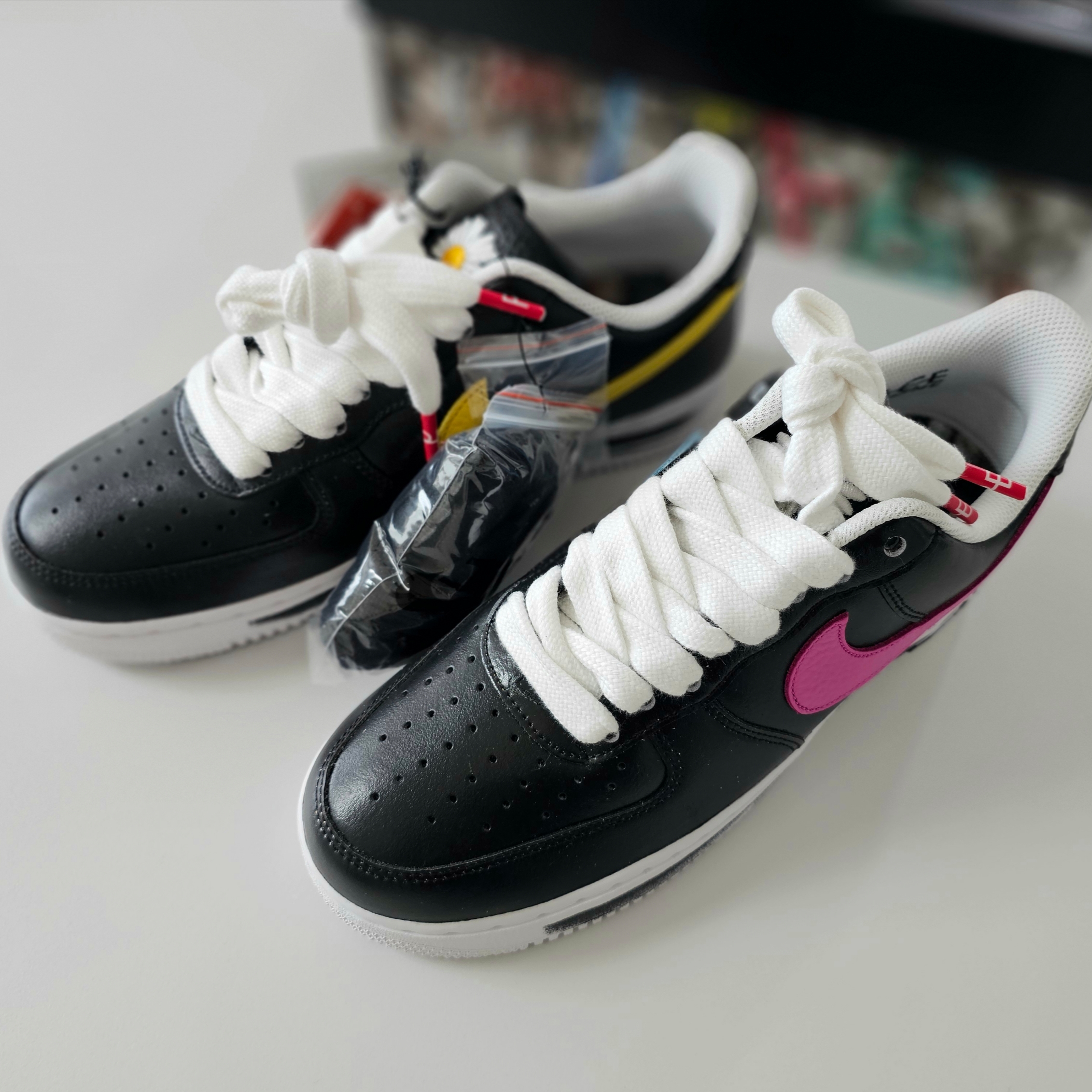 Nike x Peaceminusone Air Force 1 Low Para-Noise 3.0 Black and Multicolor 착용 스타일 - 2
