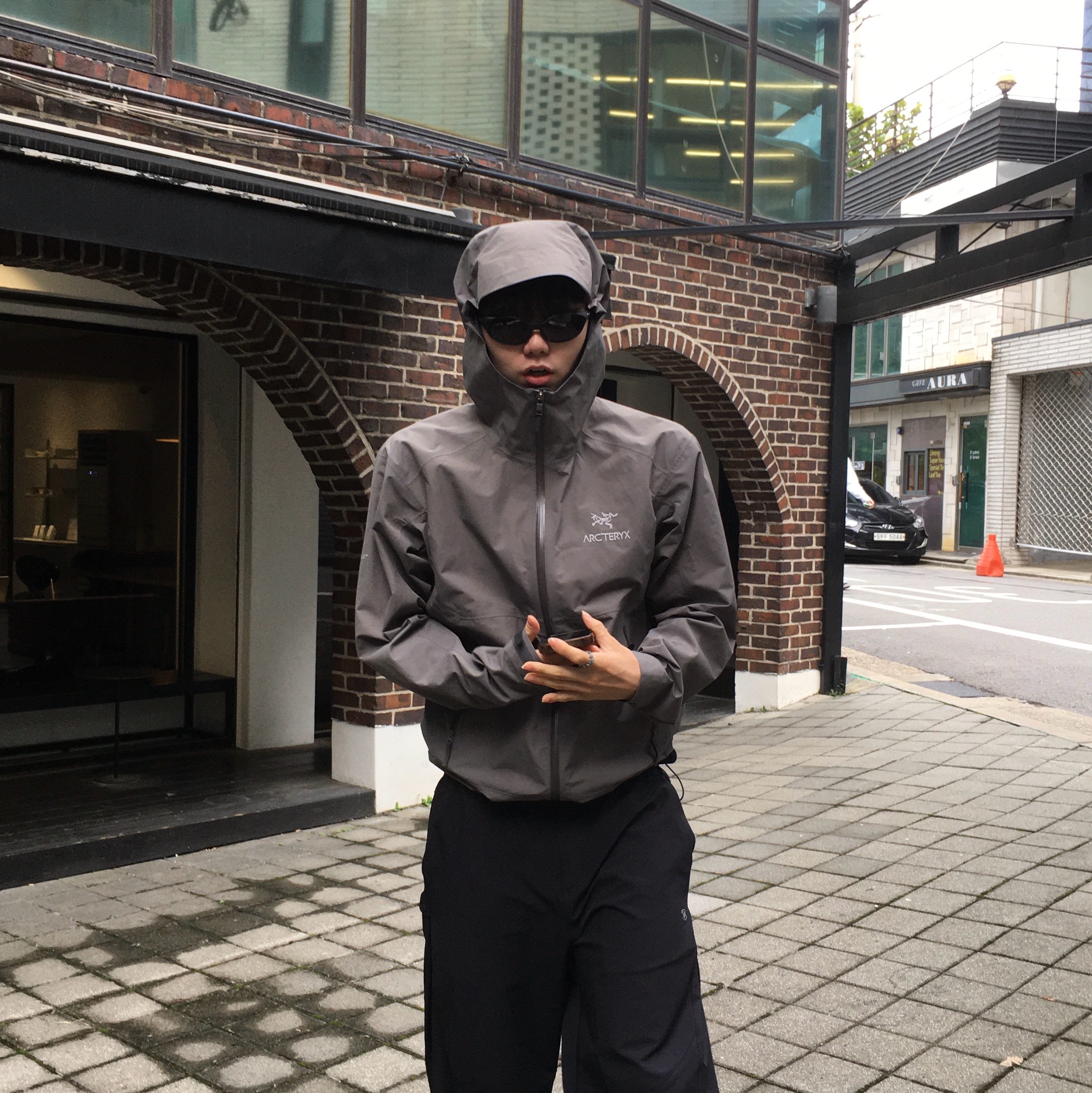 Sansan Gear Side Snap Pants V2 Black - 23FW, Asics x Kiko Kostadinov Gel Sokat Infinity Dark Grey 착용 스타일 - 2