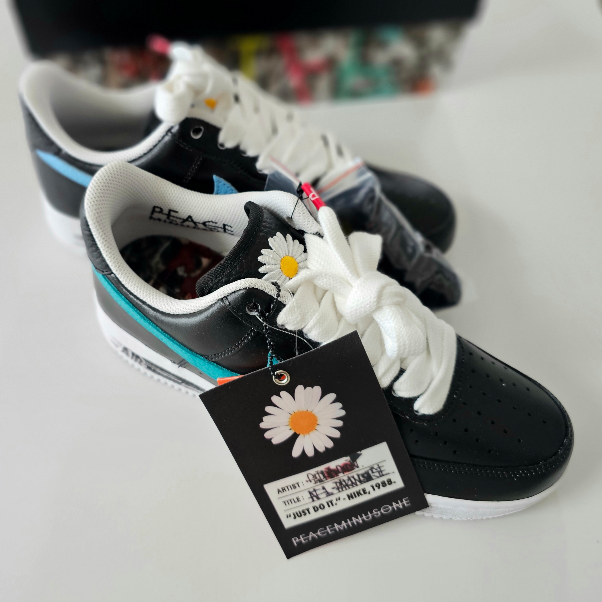 Nike x Peaceminusone Air Force 1 Low Para-Noise 3.0 Black and Multicolor 착용 스타일 - 3