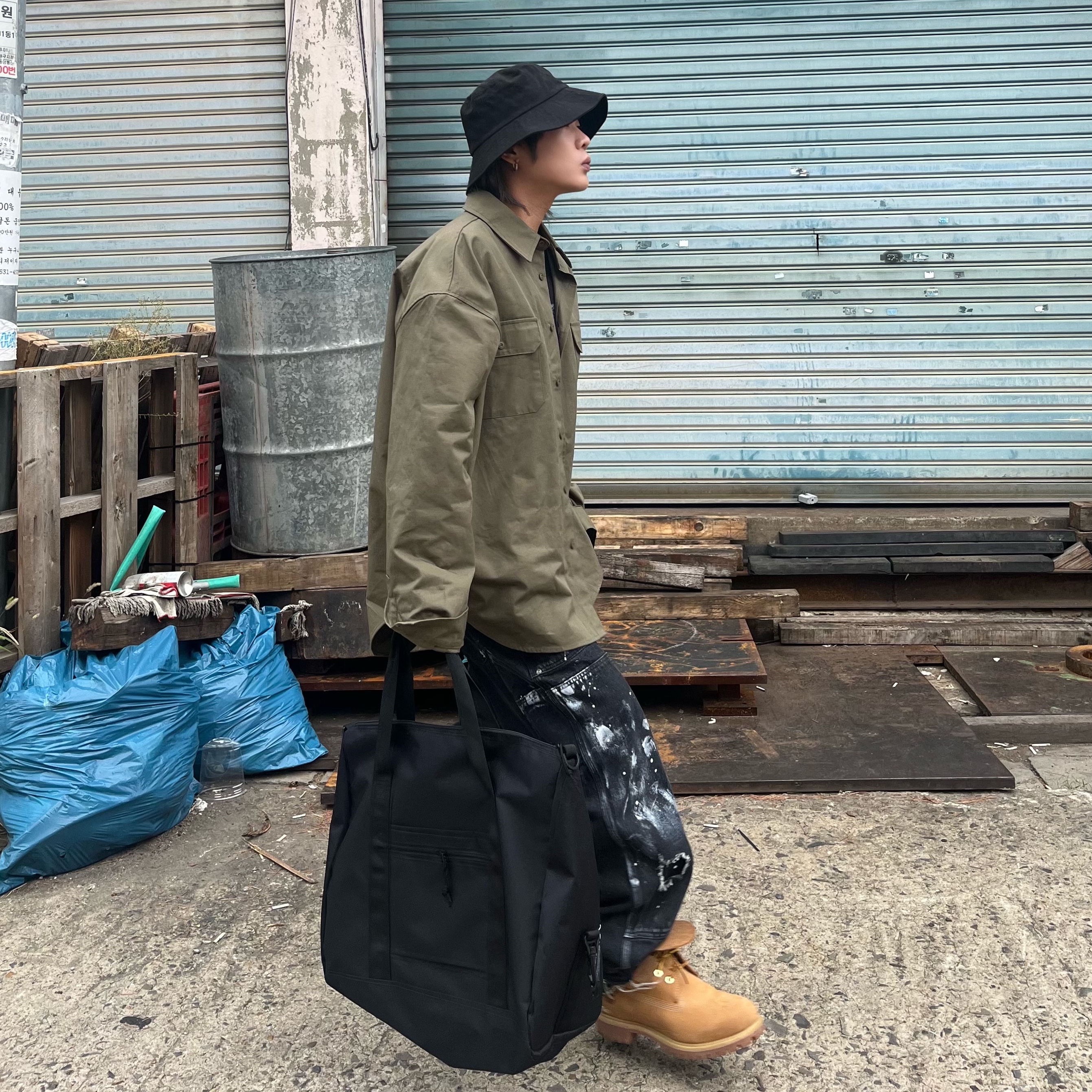 Wapworks Work Double Knee Carpenter Pants, Timberland Premium 6 inch Waterproof Boot Wheat Nubuck - Wide 착용 스타일 - 1