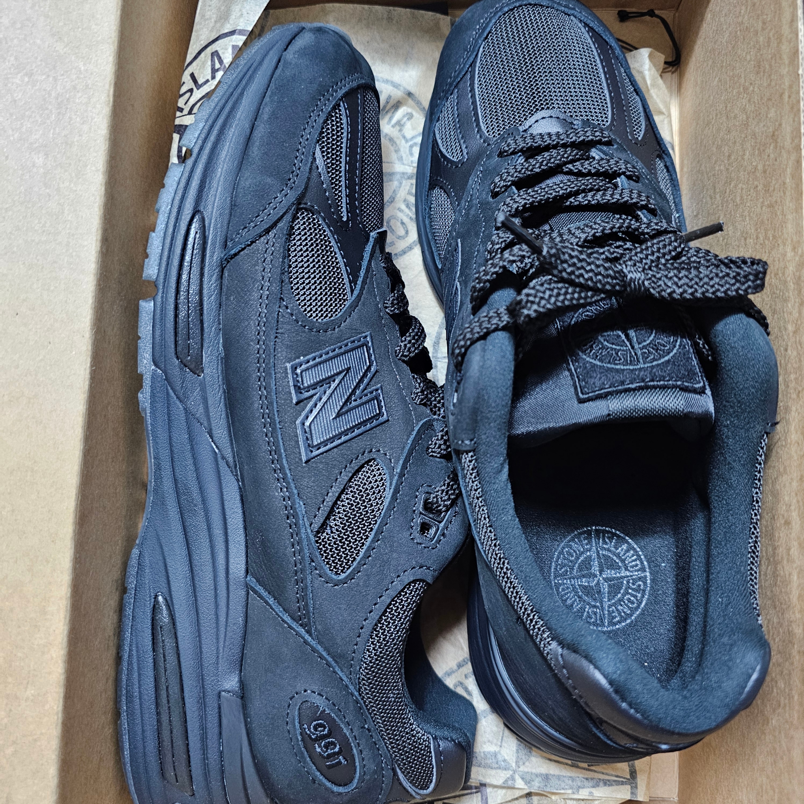 New Balance x Stone Island 991v2 Made in UK Black 착용 스타일