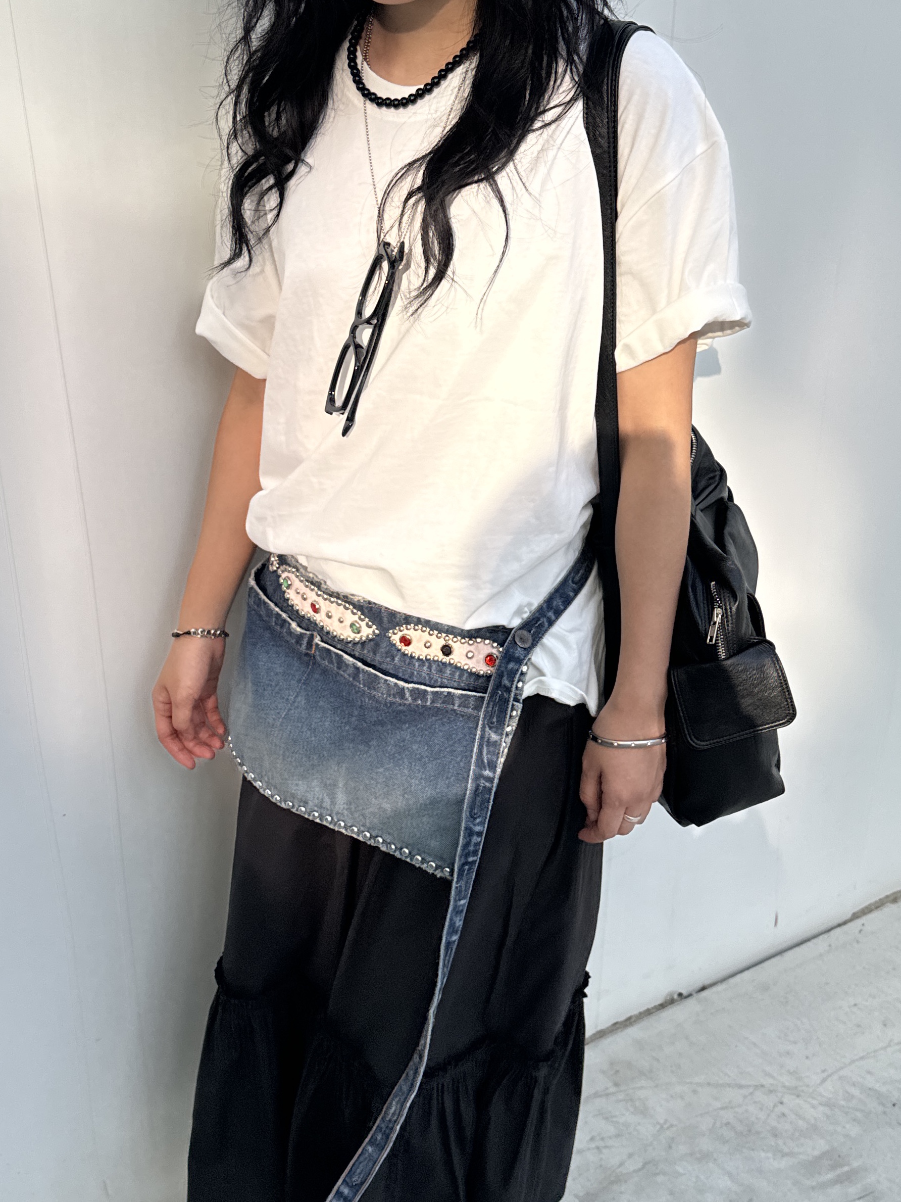 Kapital 13 oz. Denim 2way Gemstone Apron Indigo (Processing) 착용 스타일