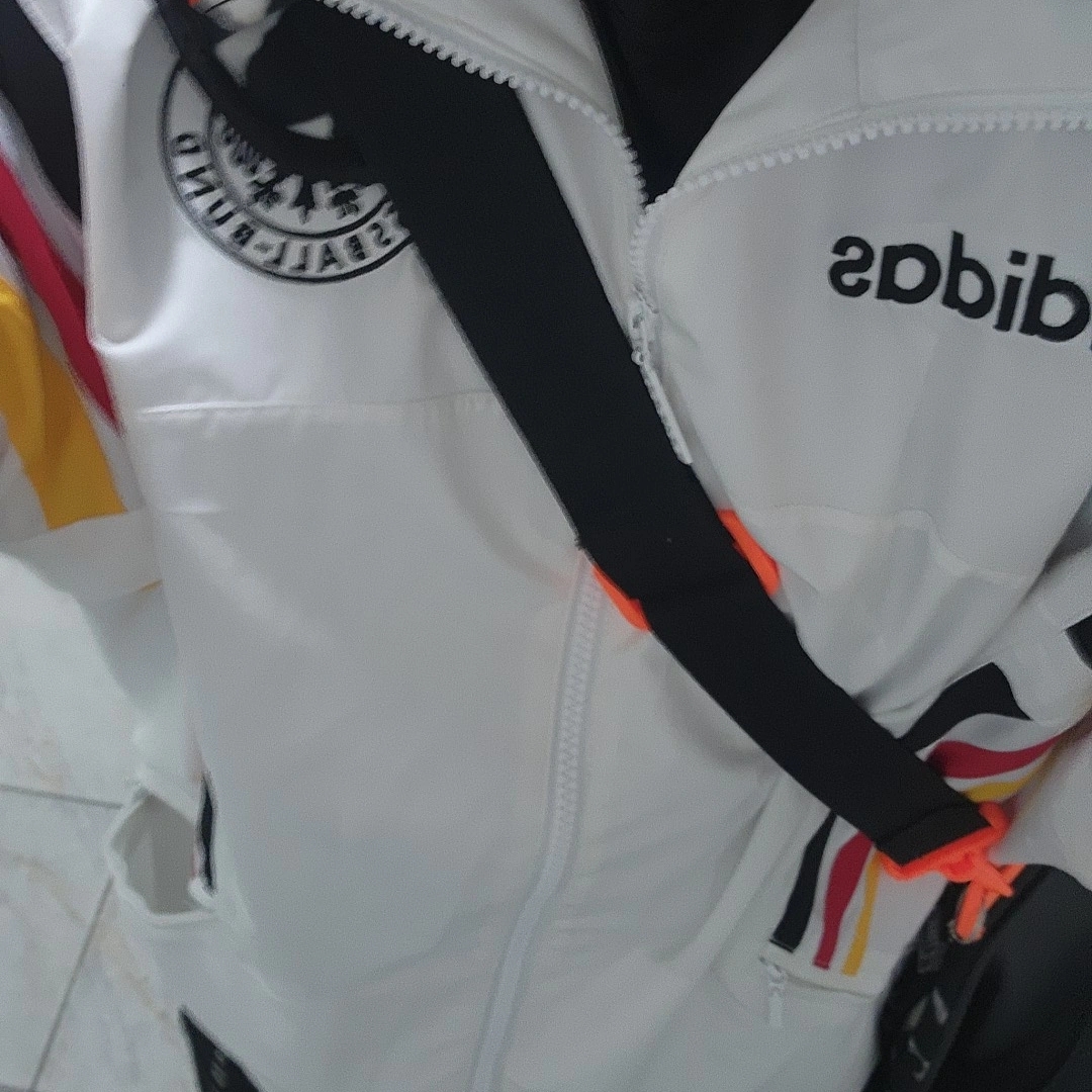 Adidas Germany 1996 Woven Track Jacket White - KR Sizing 착용 스타일