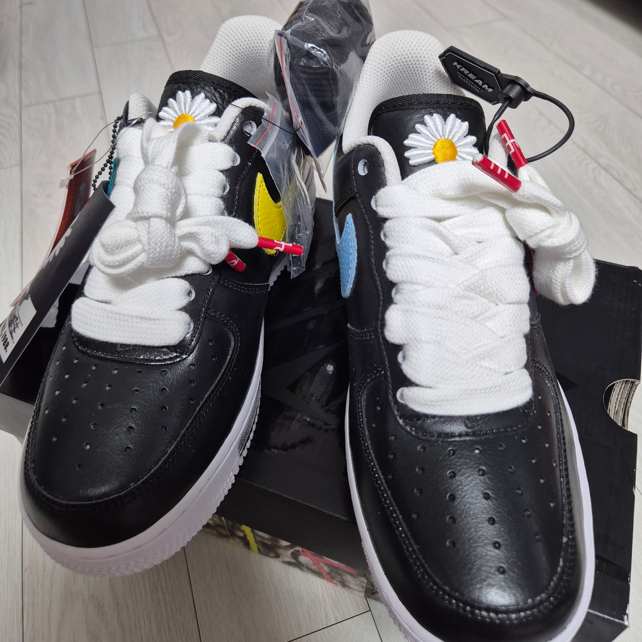 Nike x Peaceminusone Air Force 1 Low Para-Noise 3.0 Black and Multicolor 착용 스타일 - 2
