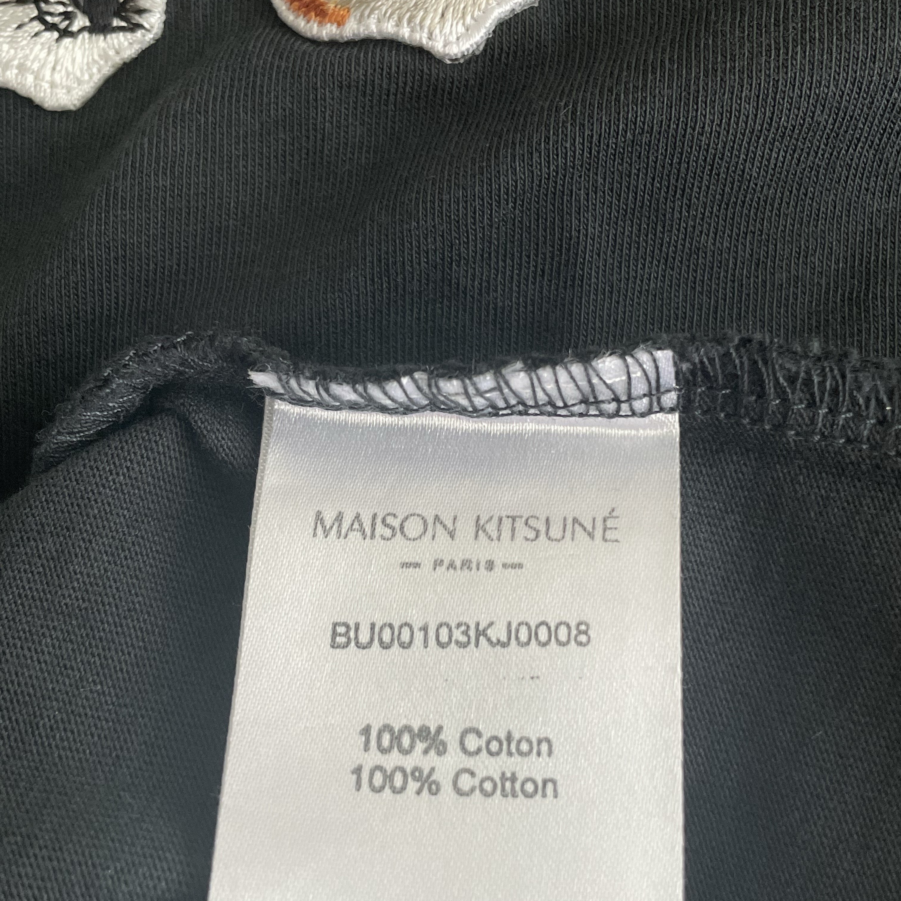 Maison Kitsune Double Fox Head Patch Classic T-Shirt Anthracite 착용 스타일 - 1
