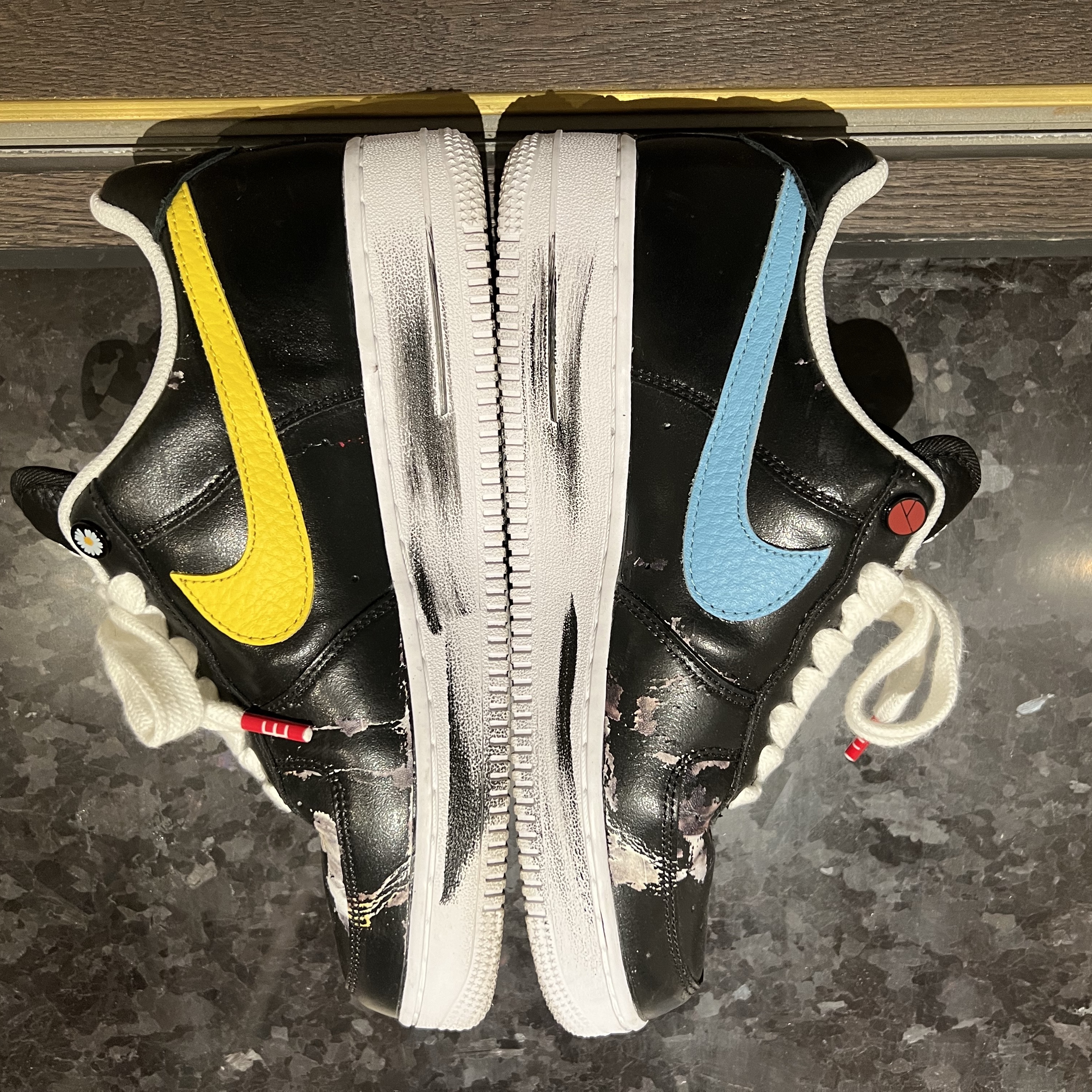 Nike x Peaceminusone Air Force 1 Low Para-Noise 3.0 Black and Multicolor 착용 스타일 - 1