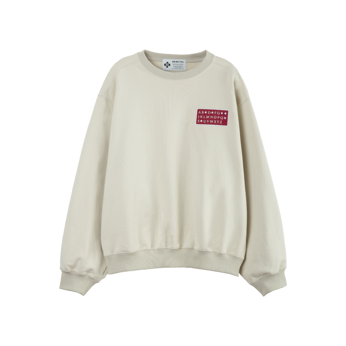 Heretic Alphabet Sweatshirt Beige 상세 이미지 2