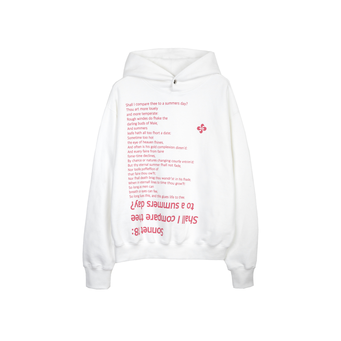 Heretic Sonnet 18 Hoodie White Pink 상세 이미지 1