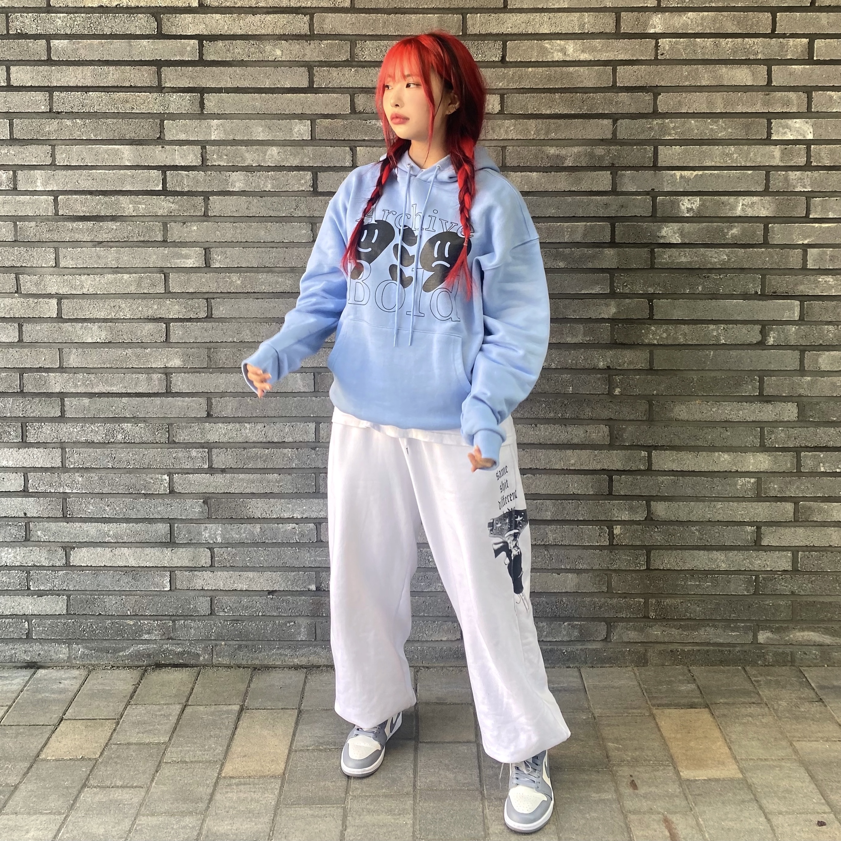 (W) Jordan 1 Mid Sail Stealth 착용 스타일