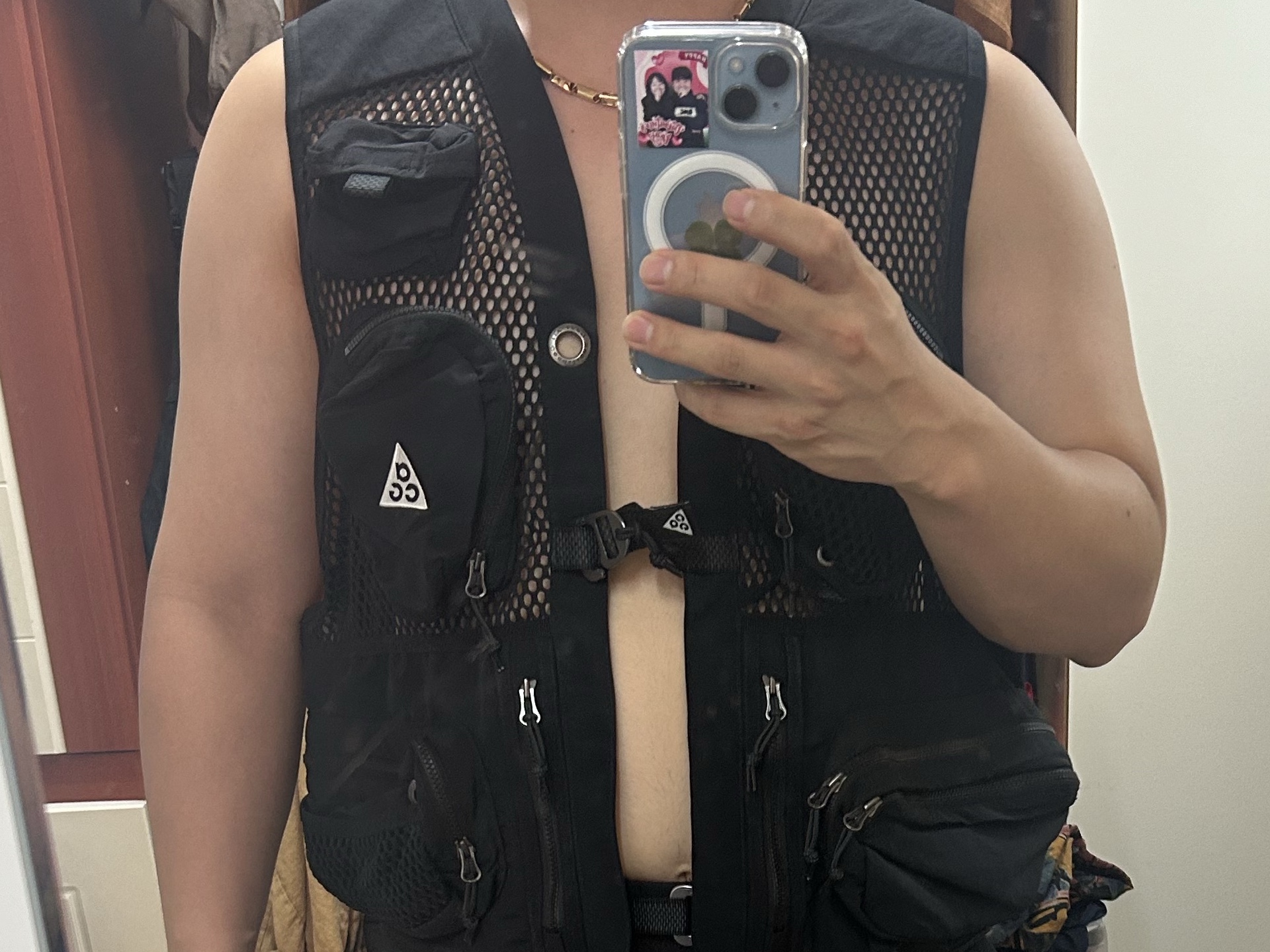 Nike ACG Buttles Vest Black - Asia 착용 스타일