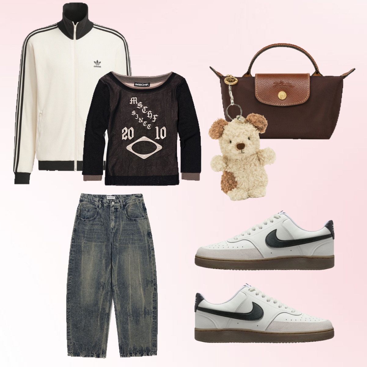 Adidas Waffle Beckenbauer Track Top Wonder White - KR Sizing, Nike Court Vision Low Sail Light Orewood Brown 착용 스타일