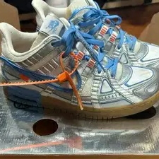 Nike x Off-White Air Rubber Dunk University Blue 착용 스타일
