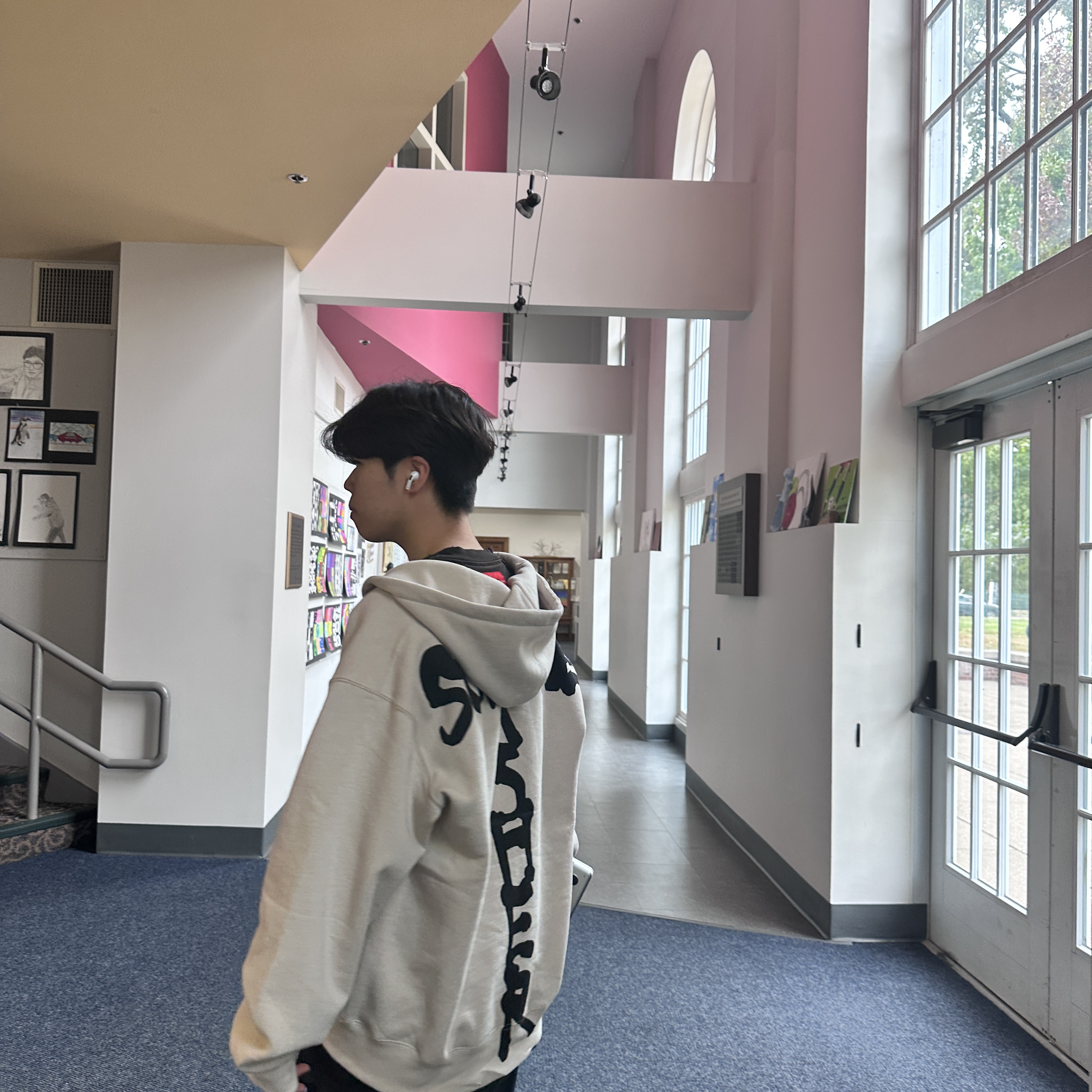 Supreme x Thrasher Zip Up Hooded Sweatshirt Stone - 24FW 착용 스타일 - 2