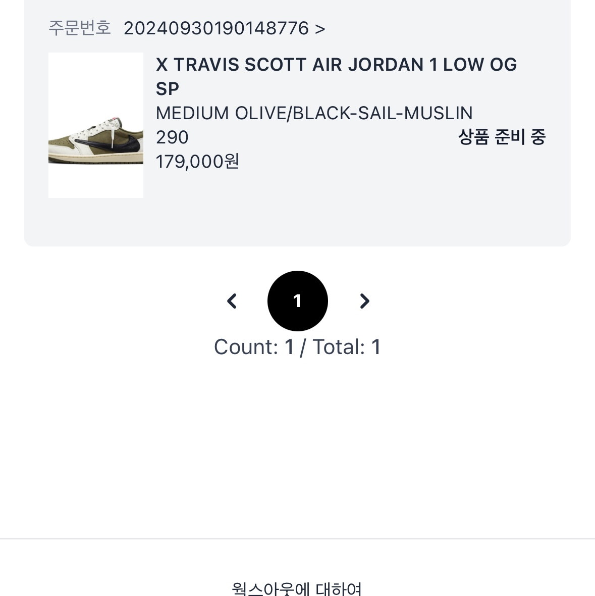 Jordan 1 x Travis Scott Retro Low OG SP Reverse Olive 착용 스타일