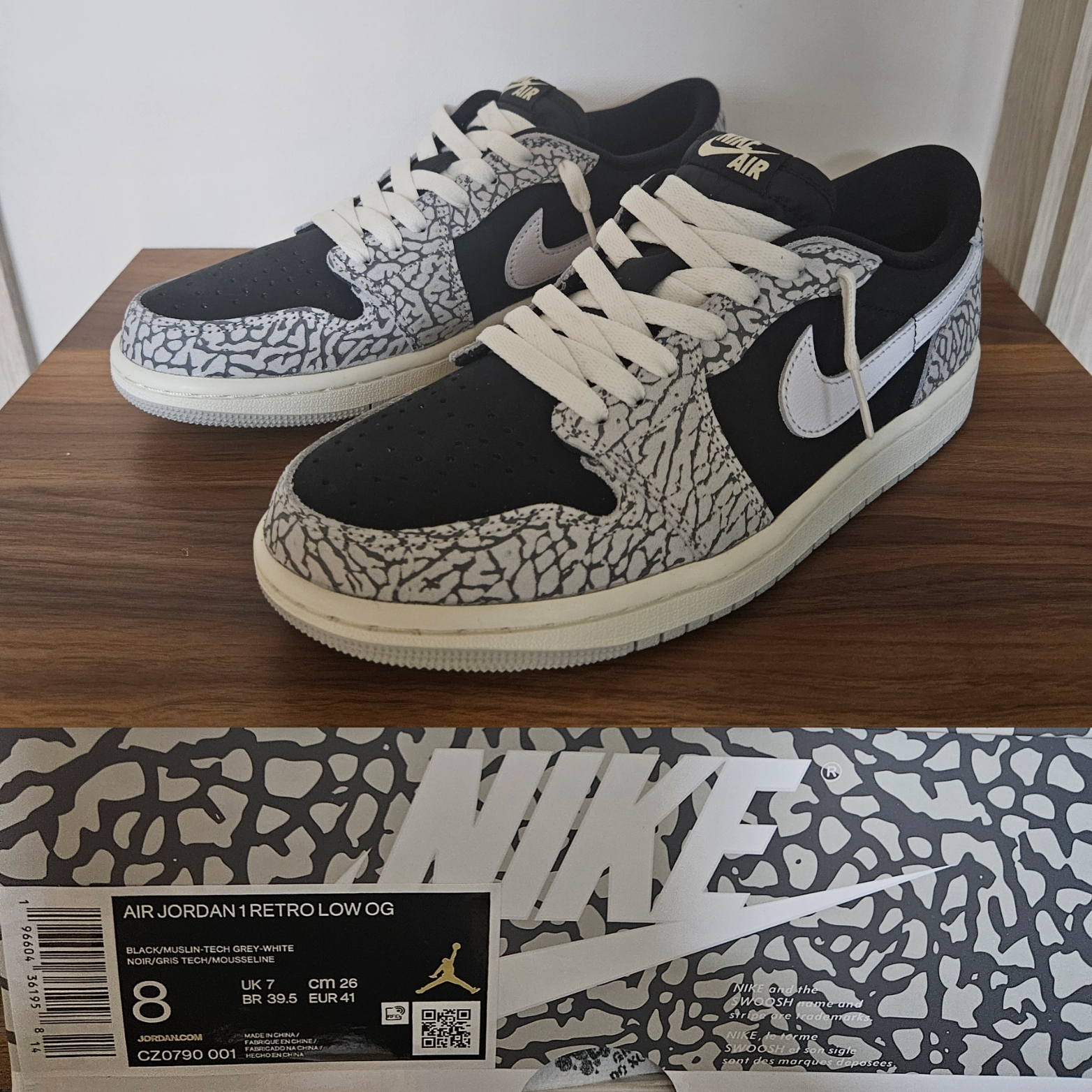 Jordan 1 Retro Low OG Black Cement 착용 스타일