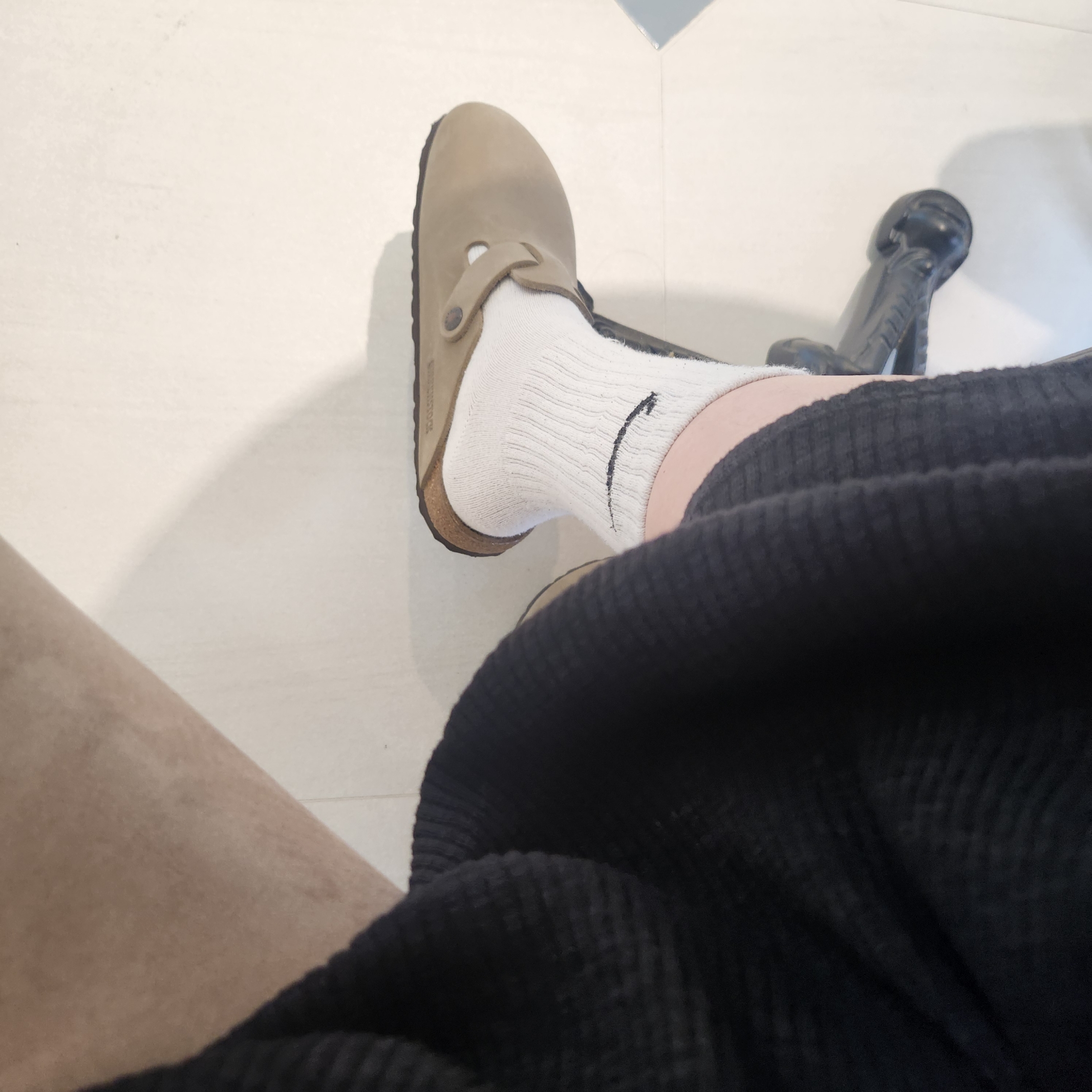 Birkenstock Boston Oiled Leather Tobacco Brown - Narrow 착용 스타일