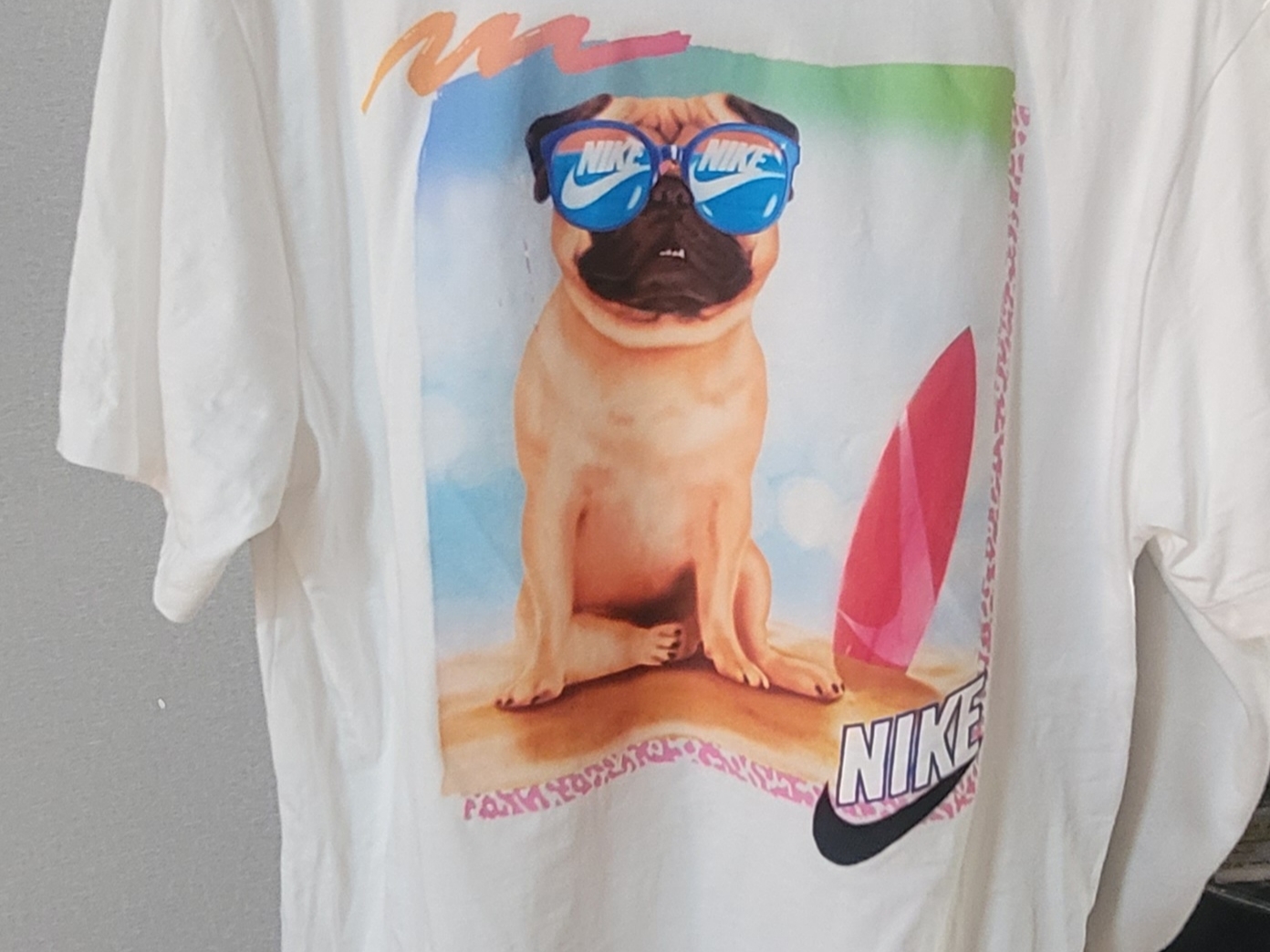 Nike Beach Pug T-Shirt White - Asia 착용 스타일 - 2