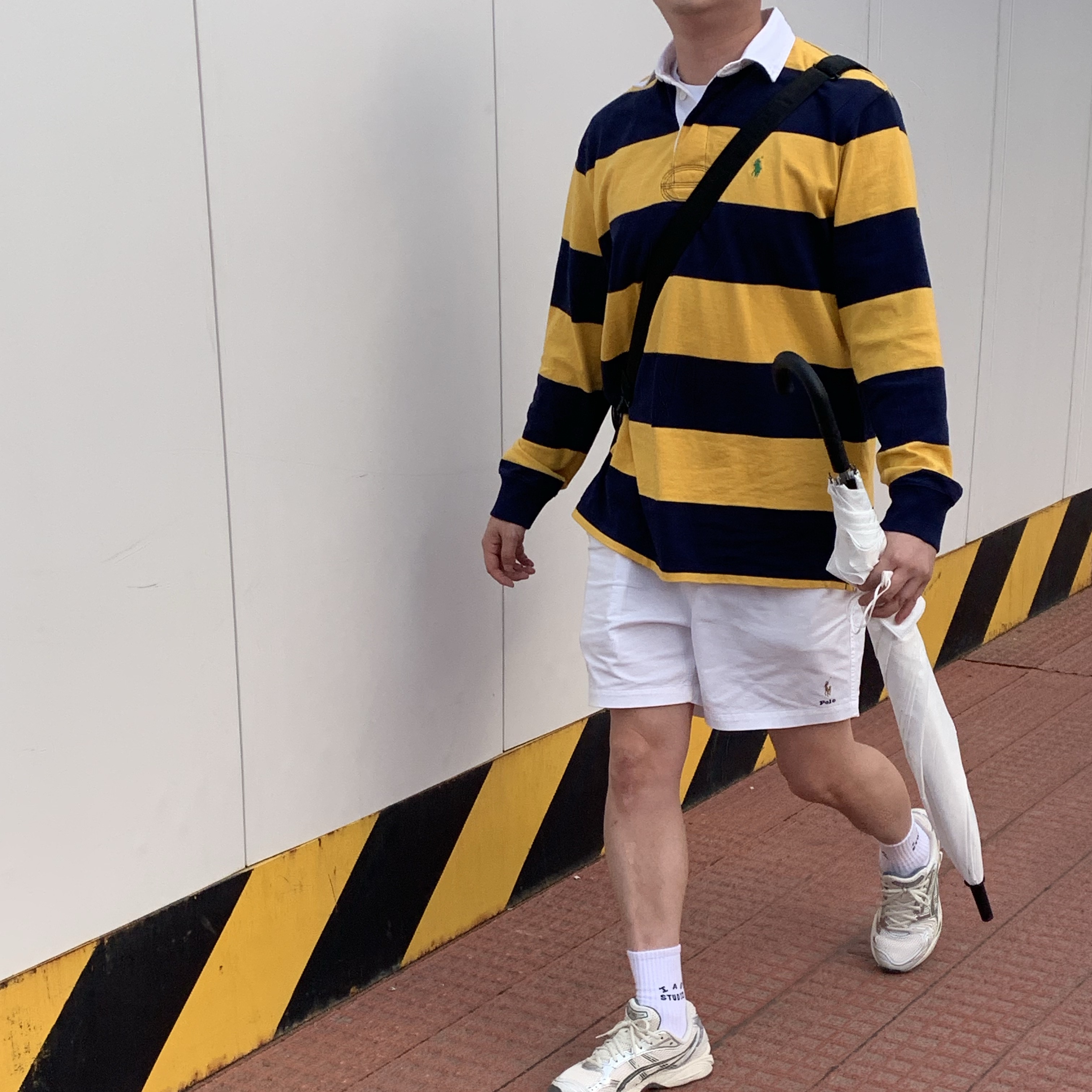 [30% 적립] Polo Ralph Lauren Iconic Rugby Shirt Artic Yellow - 24FW, Asics Gel-Kayano 14 Birch Dark Pewter 착용 스타일 - 1
