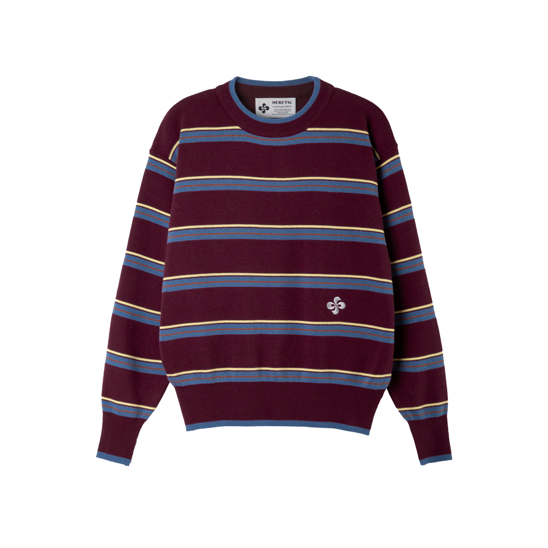 Heretic Vintage Stripe Knit Wine 상세 이미지 1