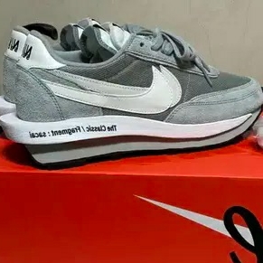 Nike x Sacai x Fragment LDWaffle Light Smoke Grey 착용 스타일