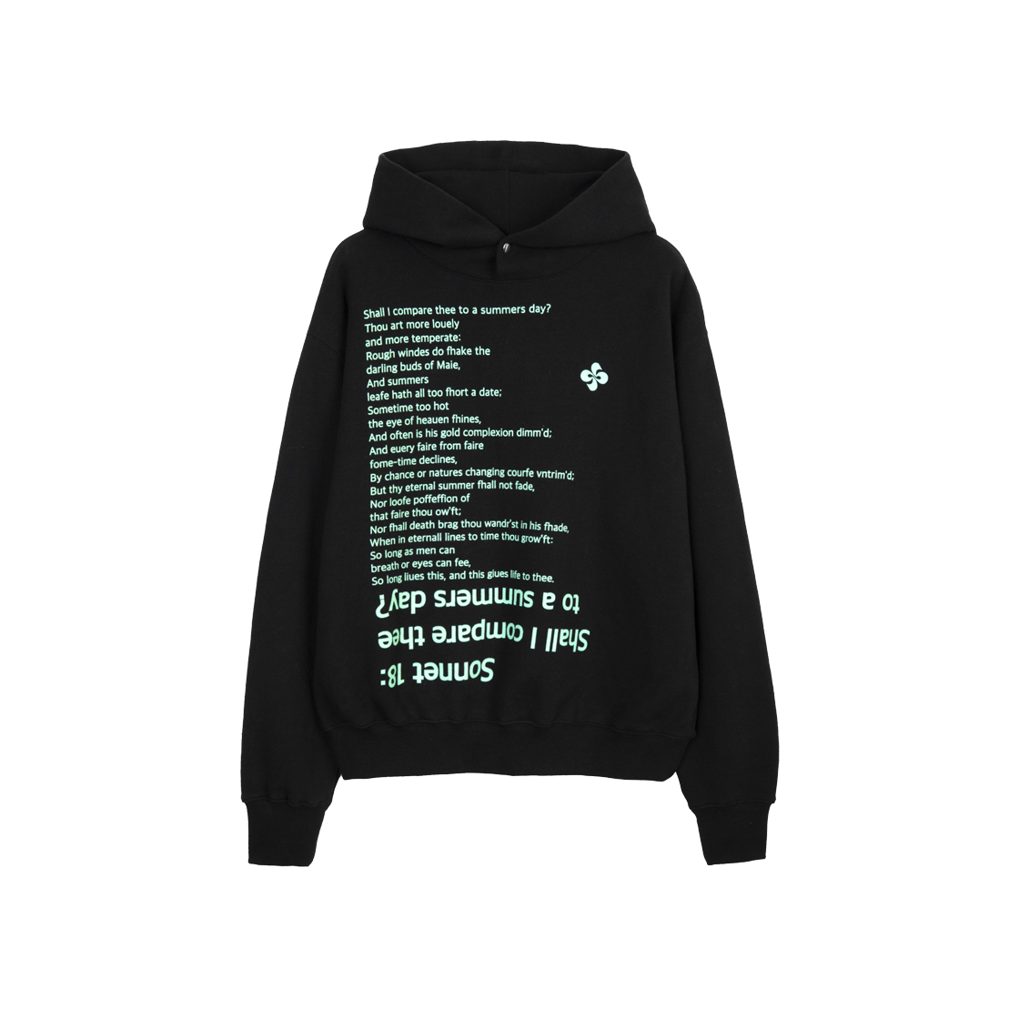 Heretic Sonnet 18 Hoodie Black 상세 이미지 1