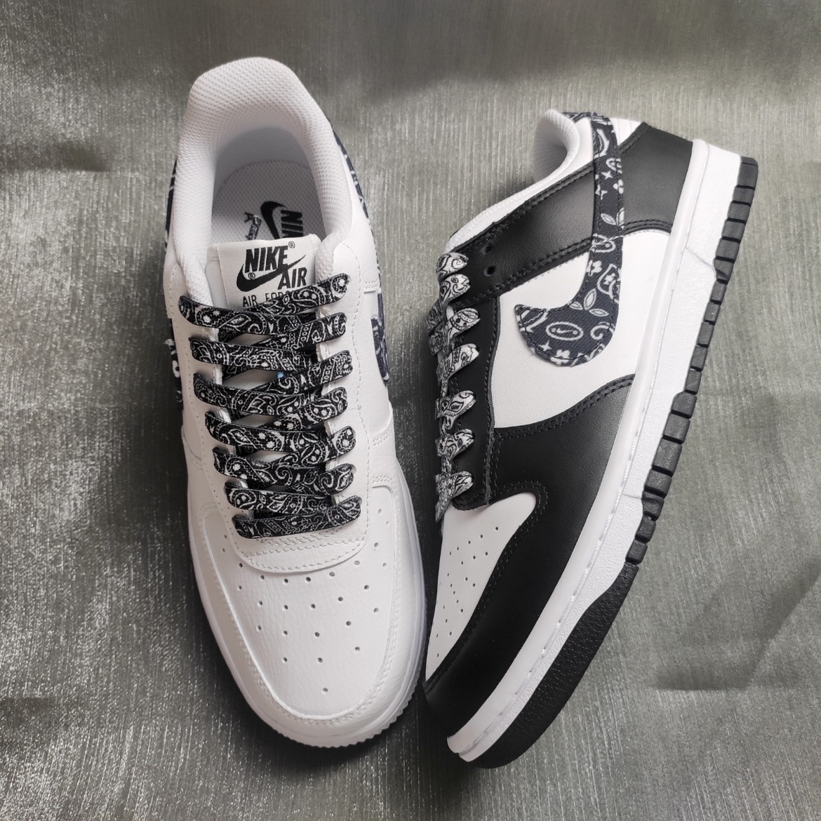 Nike Air Force 1 '07 LV8 Hoops White Canyon Purple 착용 스타일 - 2