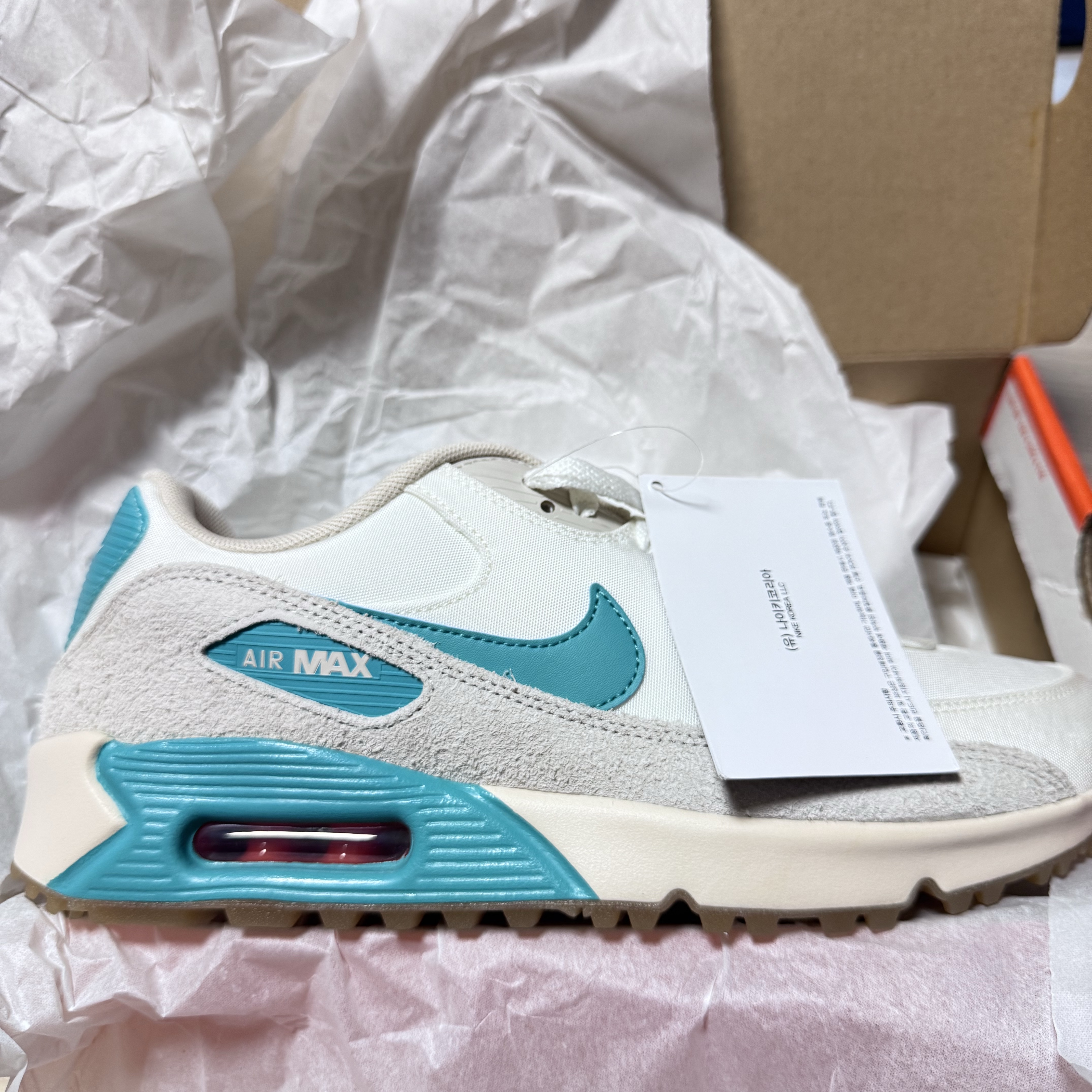 Nike Air Max 90 Golf NRG Sail Washed Teal 착용 스타일