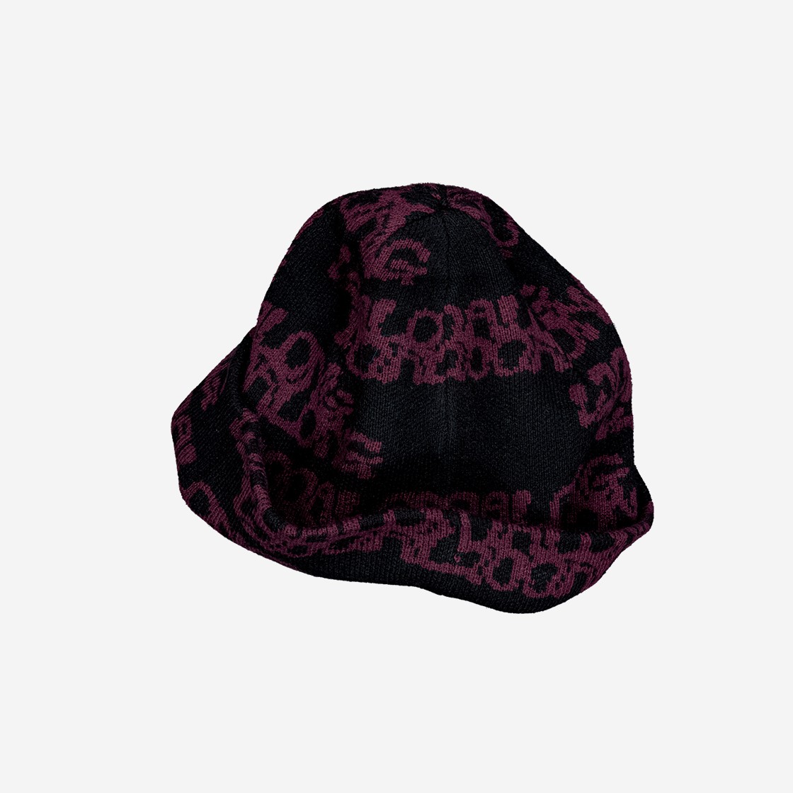 MELLOW Lettering Pattern Beanie Black 상세 이미지 3