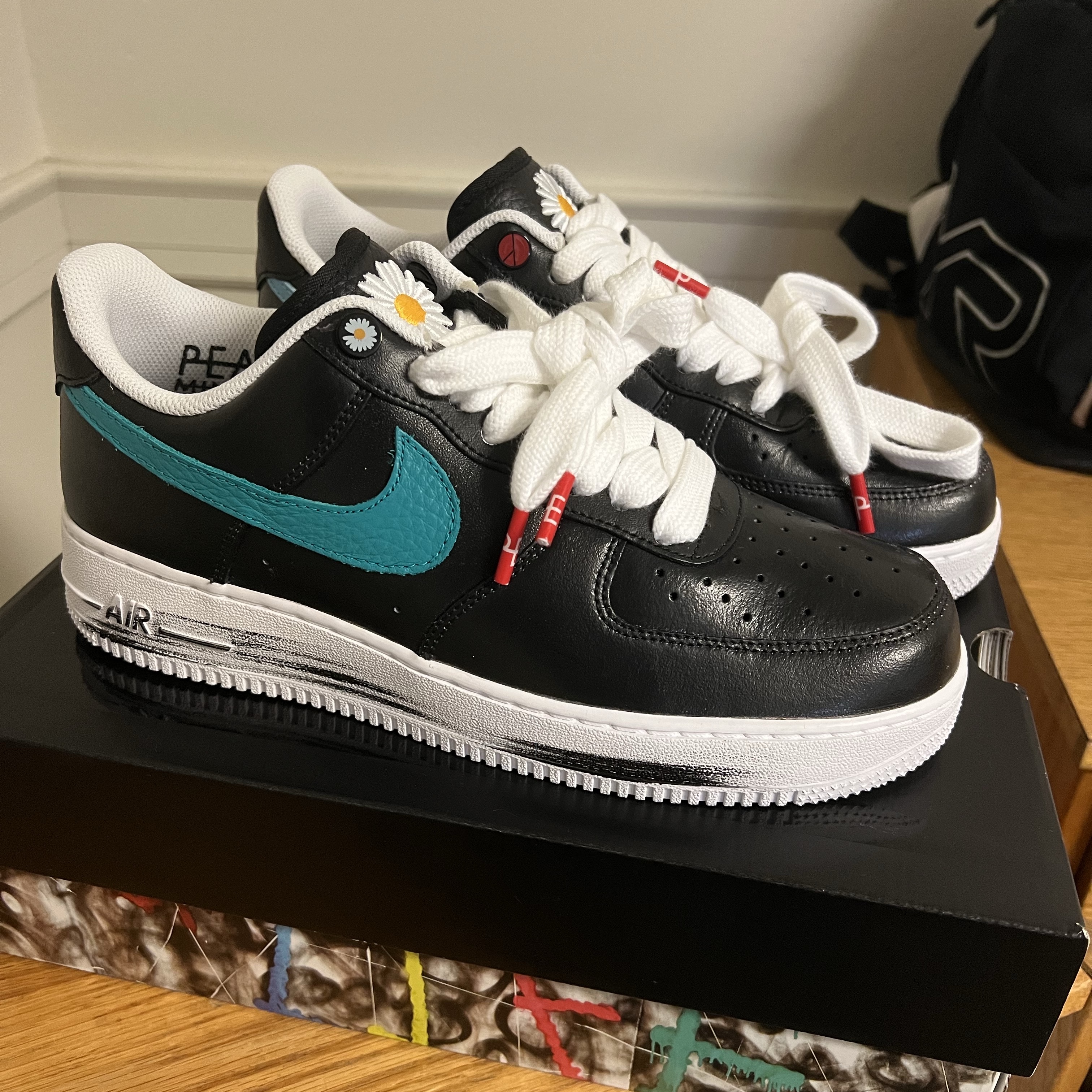 Nike x Peaceminusone Air Force 1 Low Para-Noise 3.0 Black and Multicolor 착용 스타일 - 1