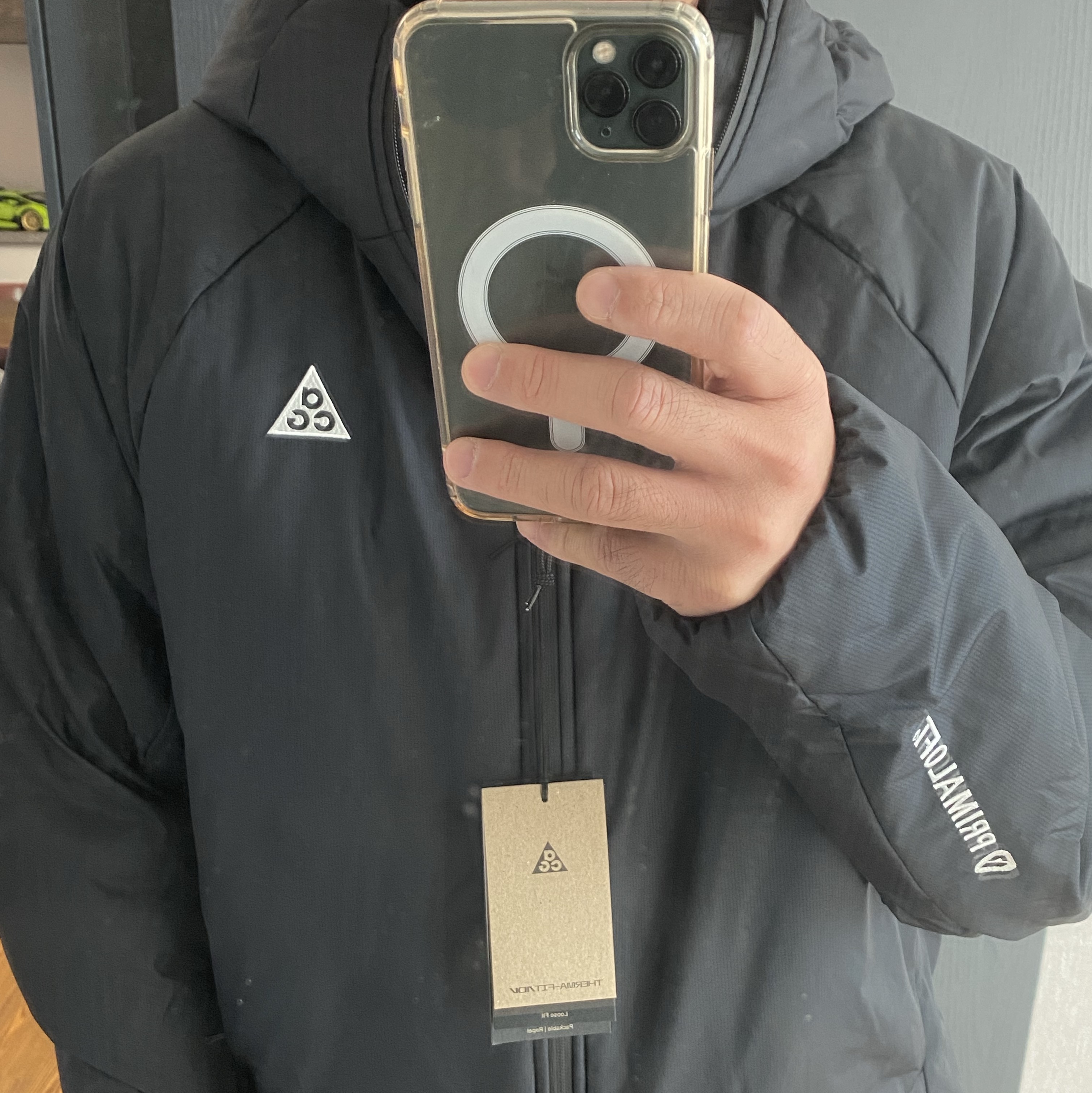 Nike ACG Rope De Dope Primaloft Therma-Fit Jacket Black Summit White - Asia 착용 스타일