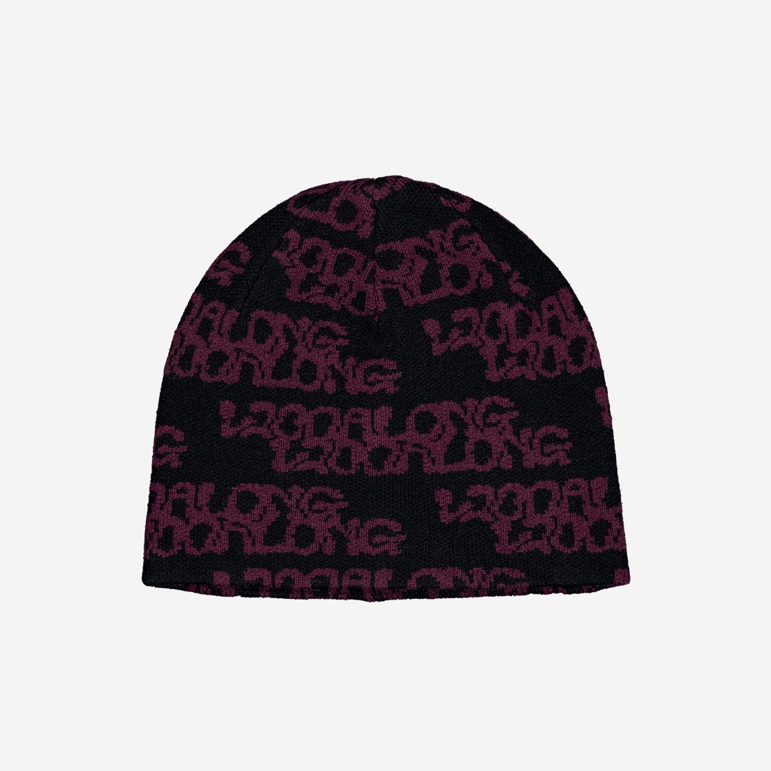 MELLOW Lettering Pattern Beanie Black 상세 이미지 1