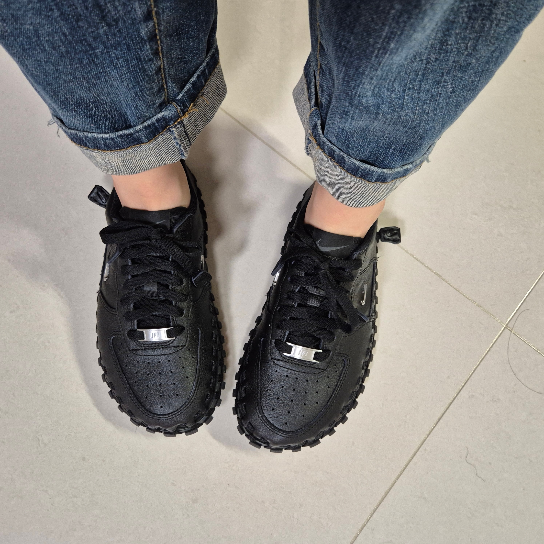 Nike x Jacquemus J Force 1 Low LX SP Black 착용 스타일