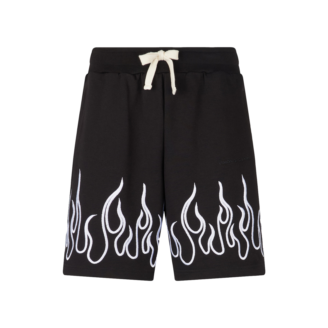 Vision Of Super Black Shorts With Embroidered White Flames 상세 이미지 1