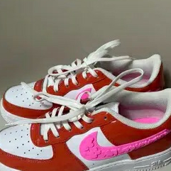 (GS) Nike Air Force 1 Low '07 LV8 Picante Red Pink Spell 착용 스타일