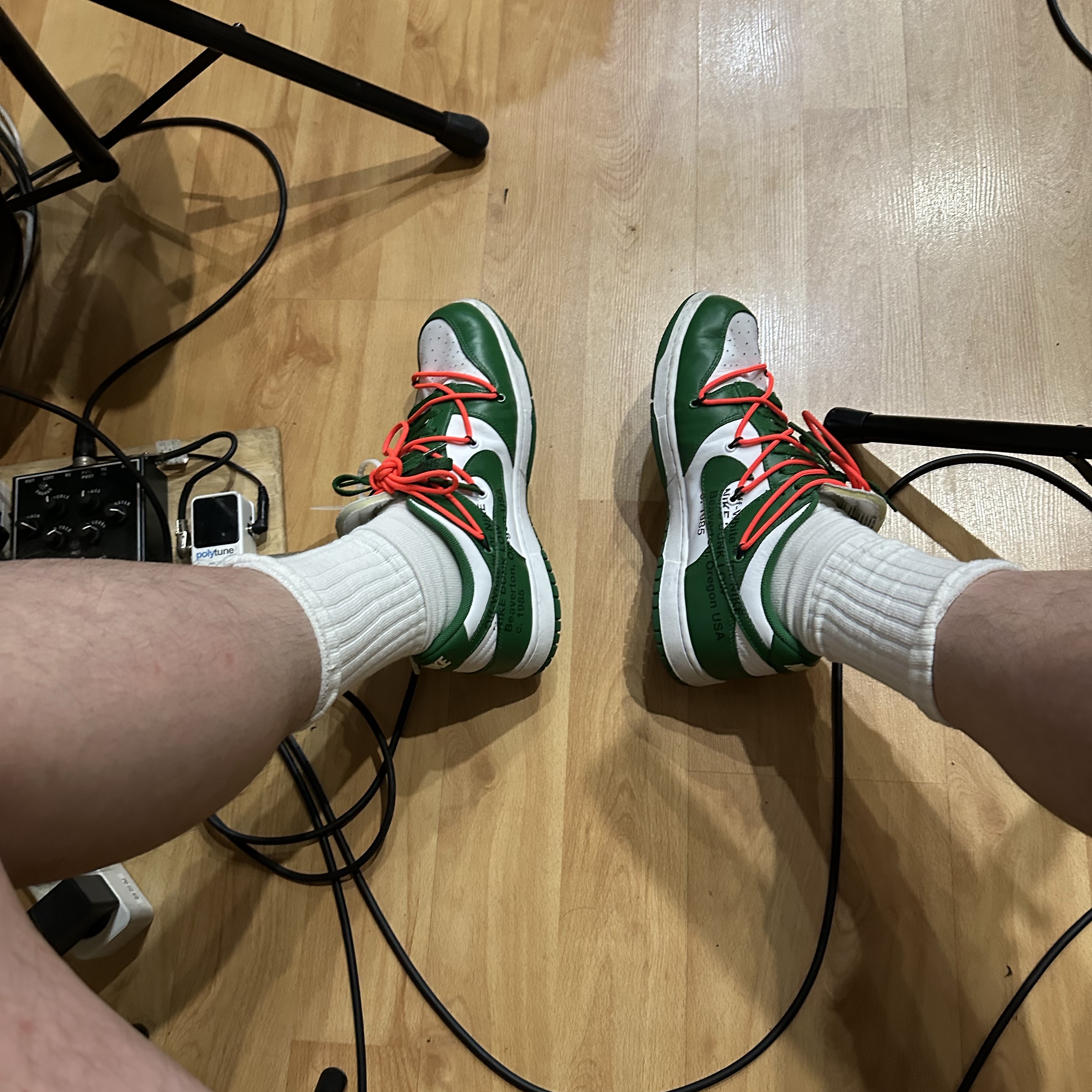 Nike x Off-White Dunk Low Pine Green 착용 스타일 - 2