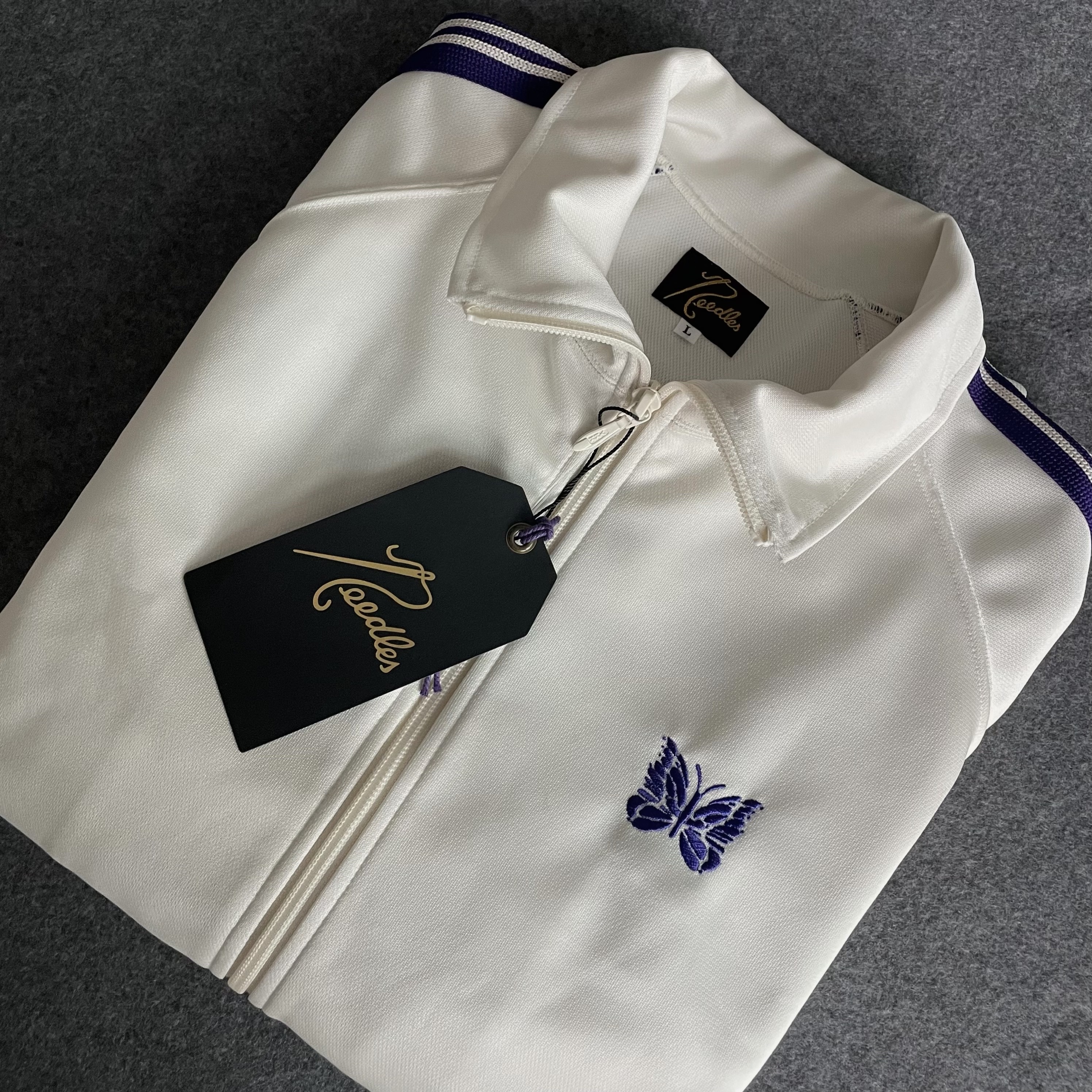 Needles Track Jacket Poly Smooth Ice White, Carhartt Canvas Cap Black 착용 스타일 - 3