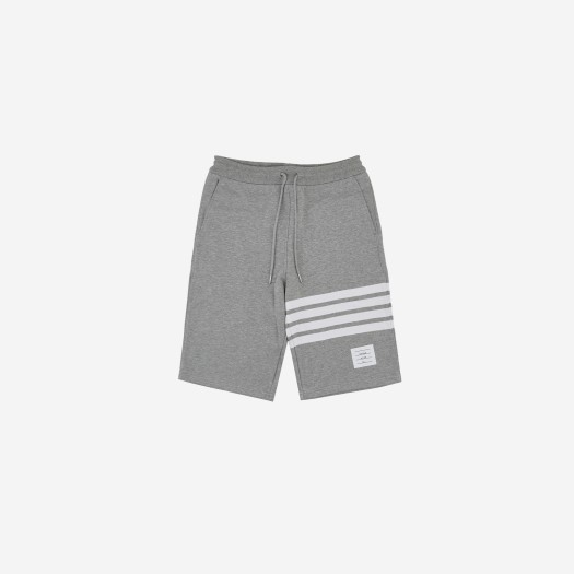 Thom Browne Cotton Loopback Knit Engineered 4-Bar Sweatshorts Light Grey