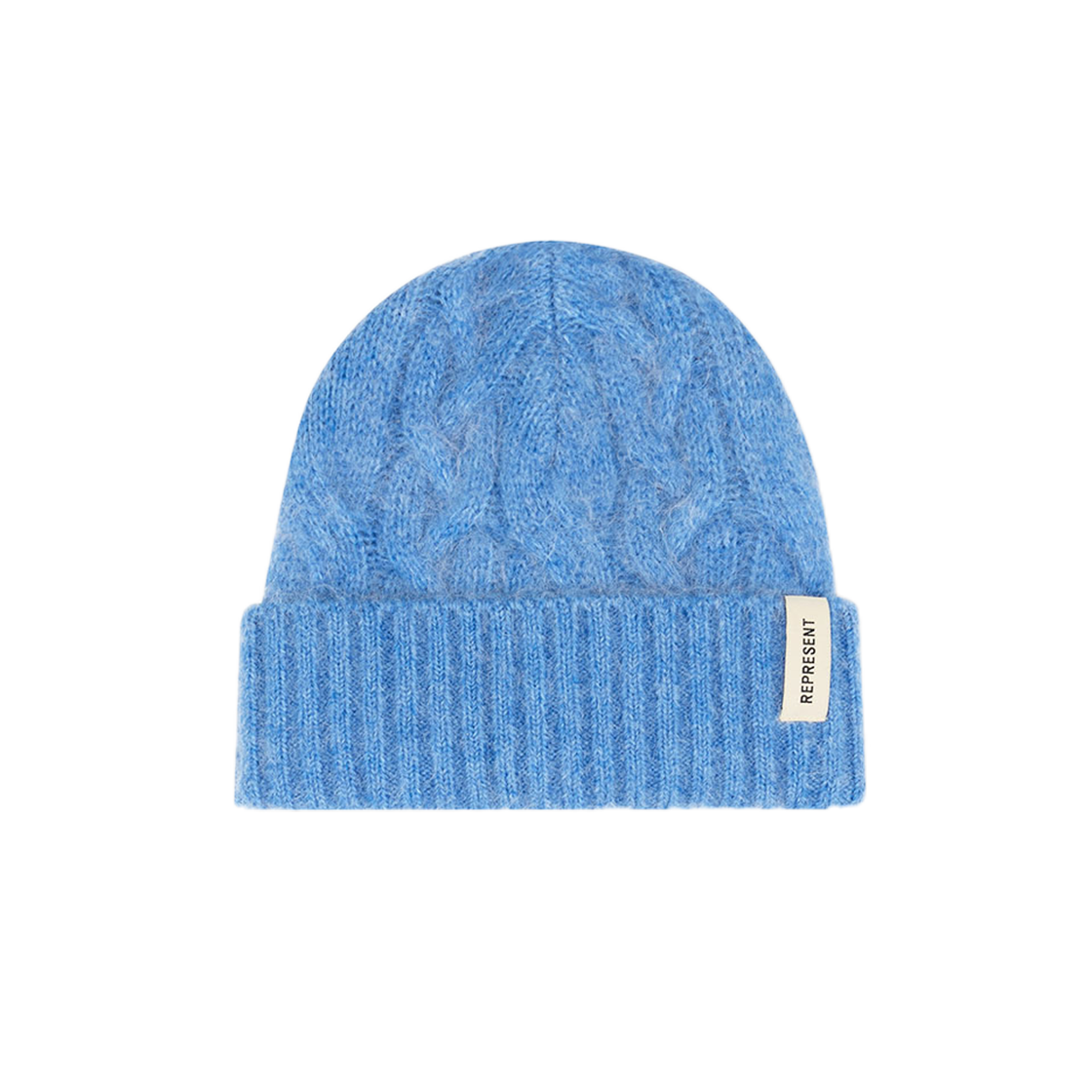 리프레젠트 알파카 비니 일렉트릭 블루 - 24FW(Represent Alpaca Cable Beanie Electric Blue - 24FW)