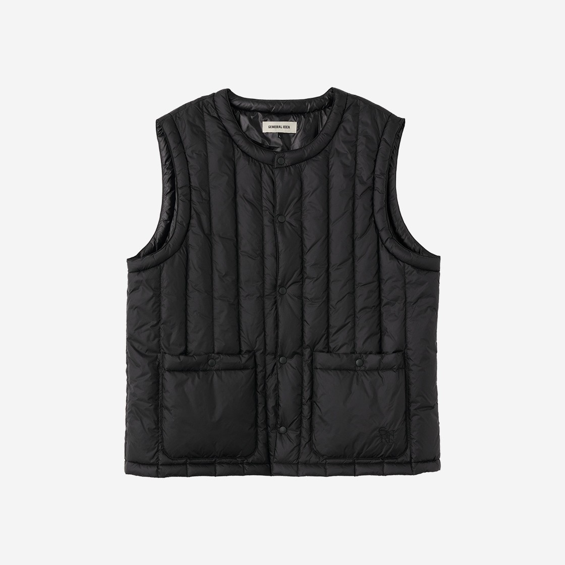 General Idea Unisex Basic Duck Down Vest Black 상세 이미지 1