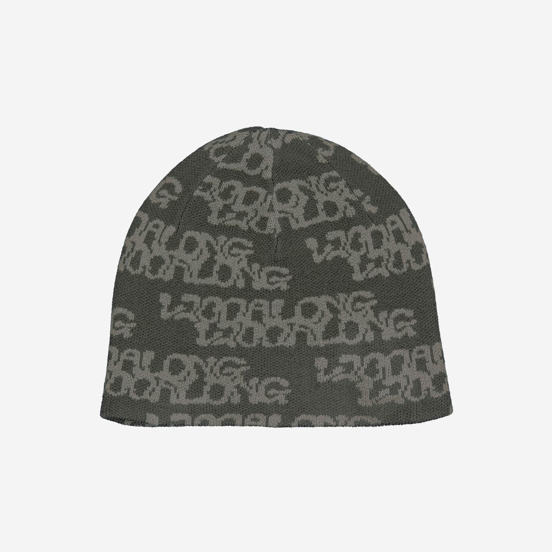 MELLOW Lettering Pattern Beanie Khaki 상세 이미지 1