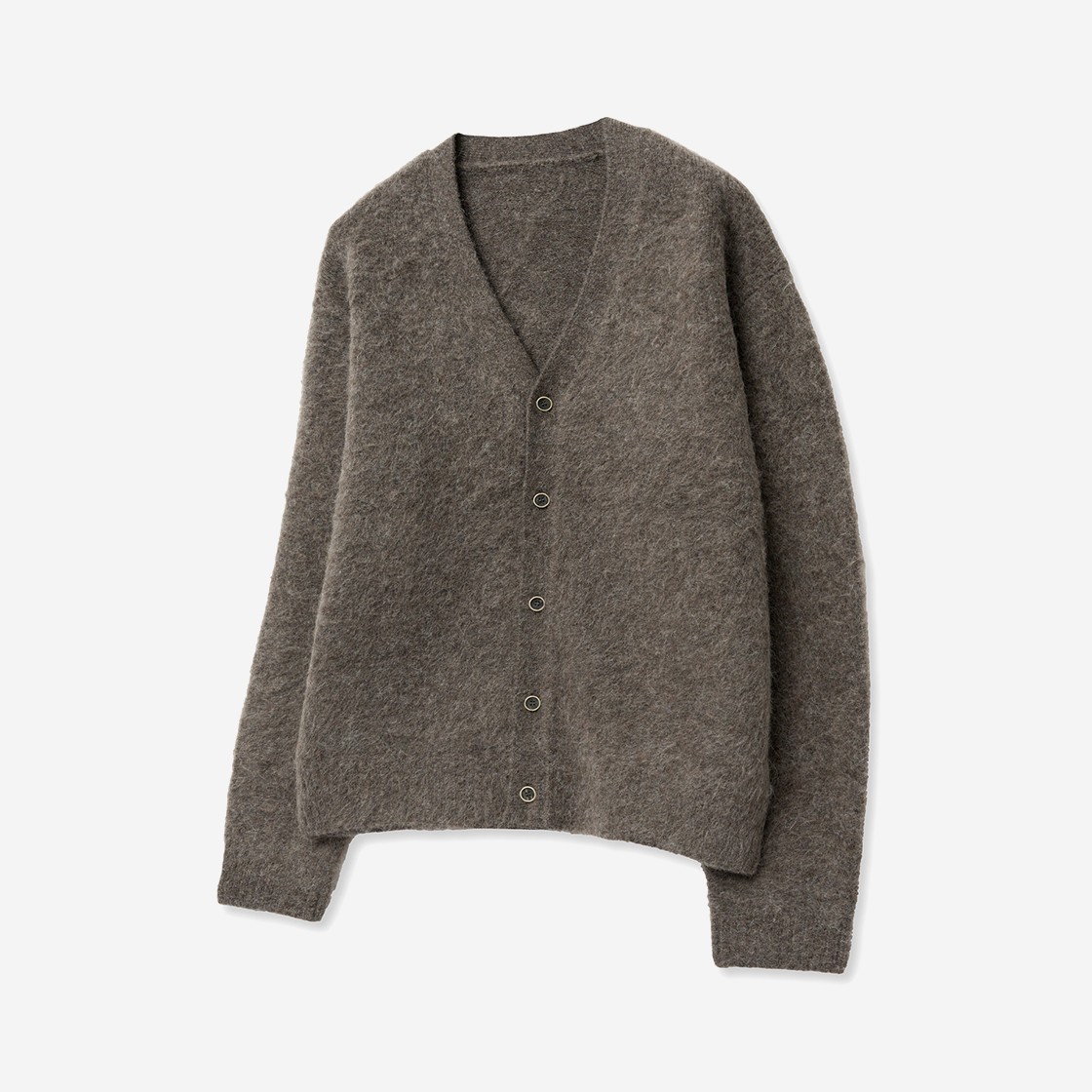 TNGT Over-Fit Alpaca Brushed Cardigan Brown 상세 이미지 1