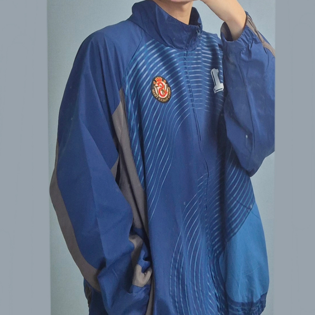 Supreme S Logo Track Jacket Navy - 24FW 착용 스타일 - 1