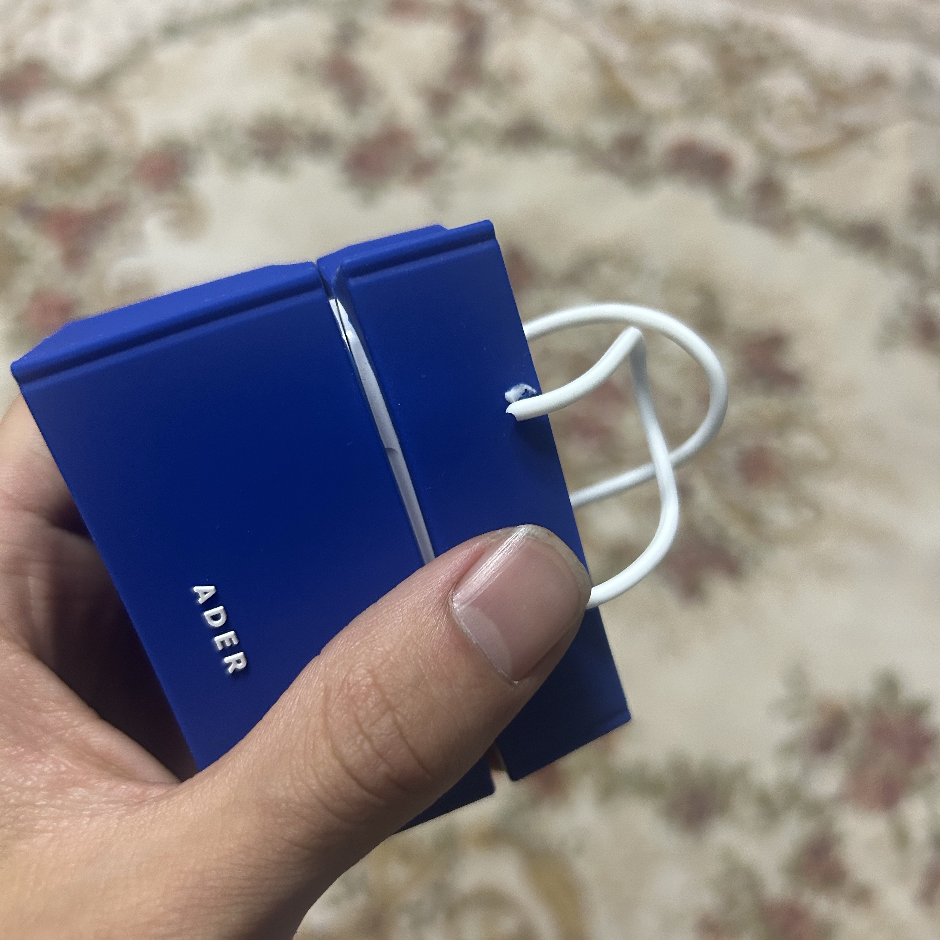 Ader Error Shopper Bag AirPods Pro Case Z-Blue 착용 스타일 - 2