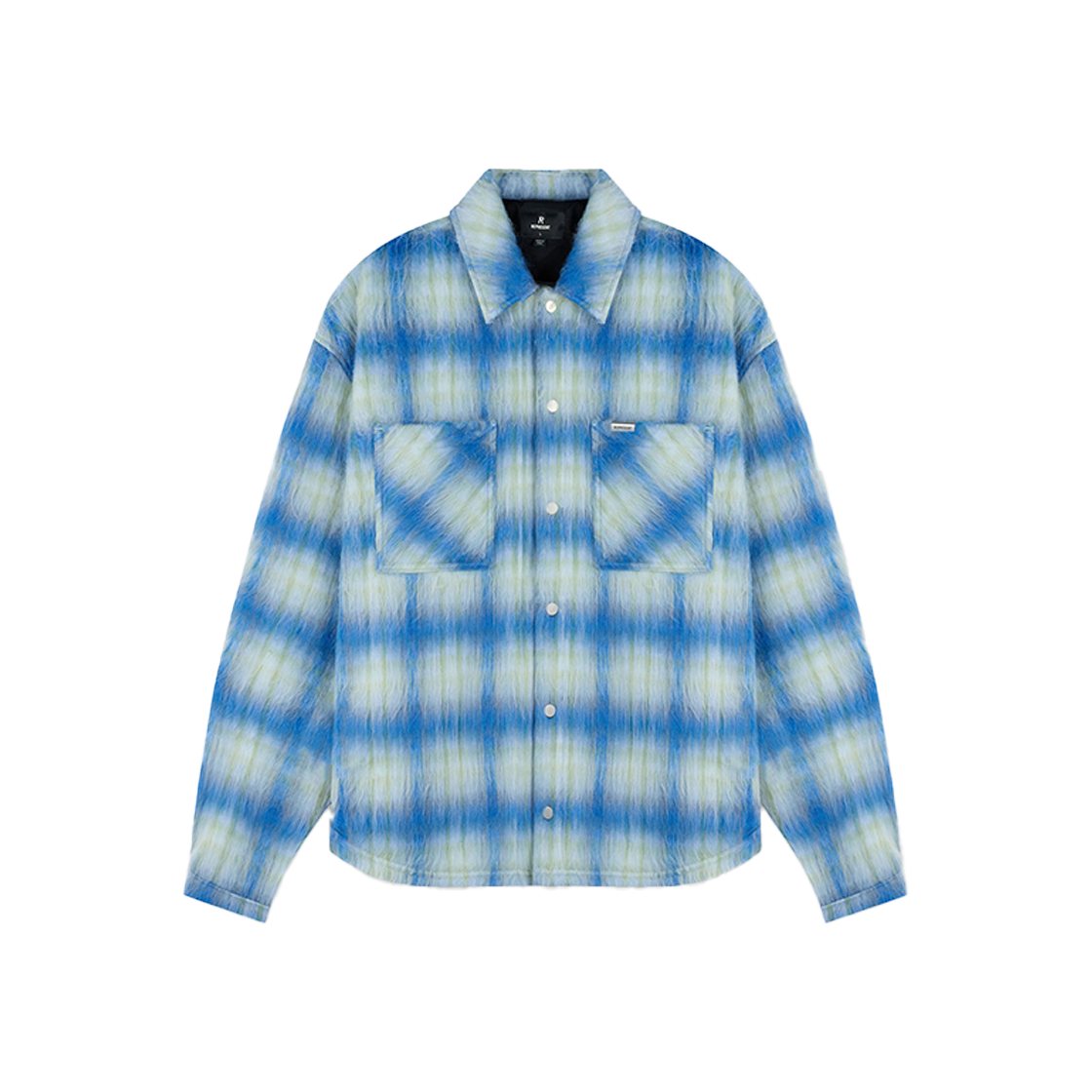 KM4CJABRP24SB Represent Textured Overshirt Electric Blue - 24FW