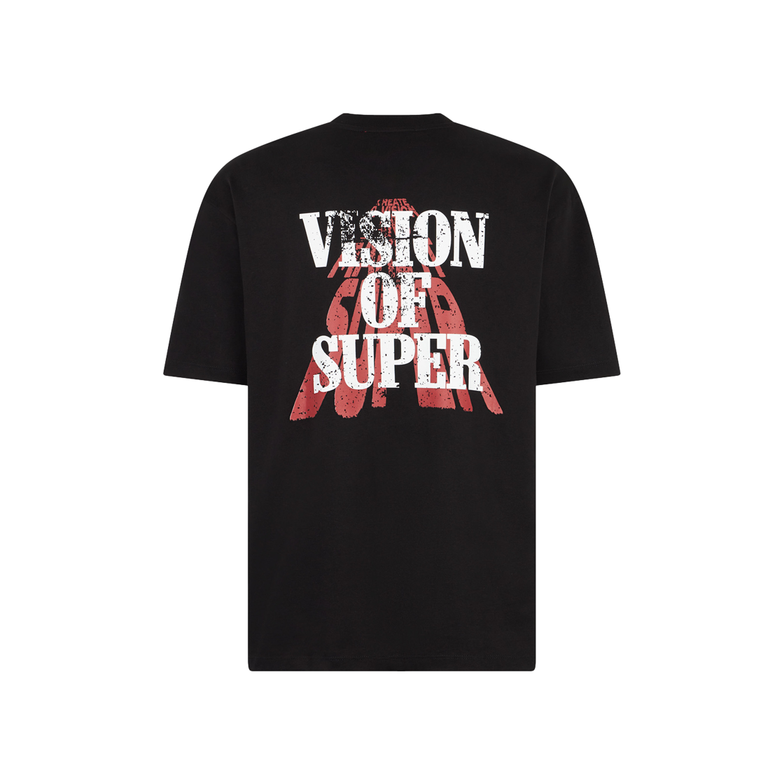 Vision Of Super Black T-Shirt With Vision Slogan Print 상세 이미지 1