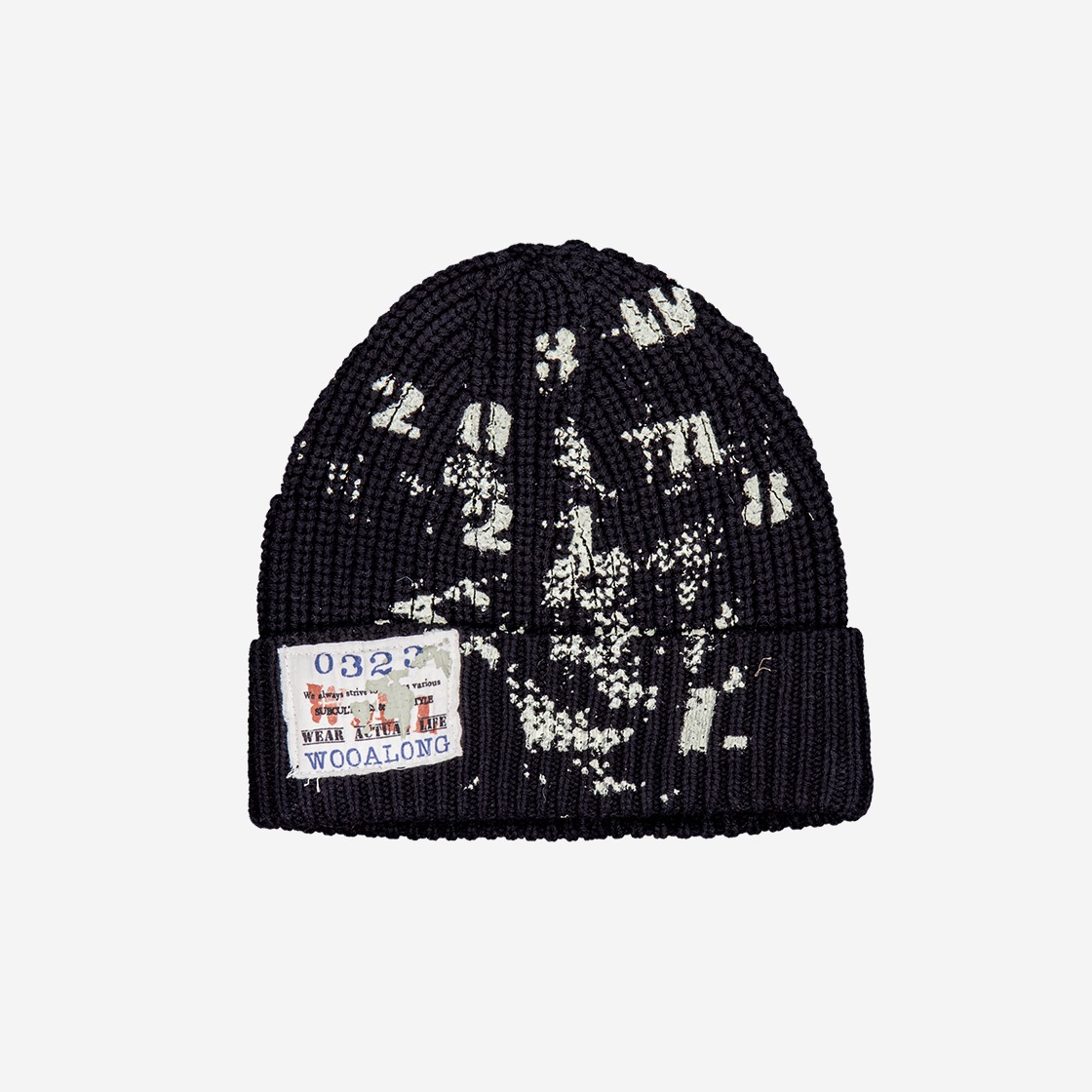 MELLOW Typo Graphic Beanie Black 상세 이미지 1